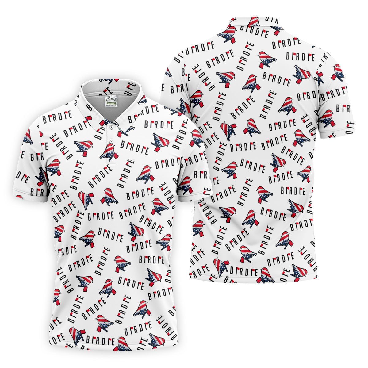 American Flag Pattern Patriotic 4th Of July Golf Tops For Men, 250th Anniversary Golf Shirts For Men