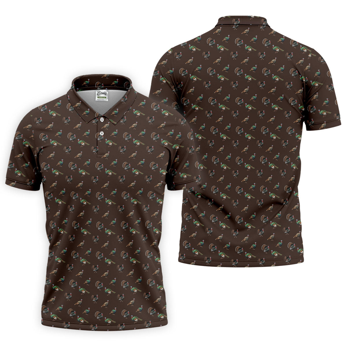 Turkey Hunting Seamless Pattern Funny Golf Shirts, Father's Day Golf Shirt, Golf Gift For Dad