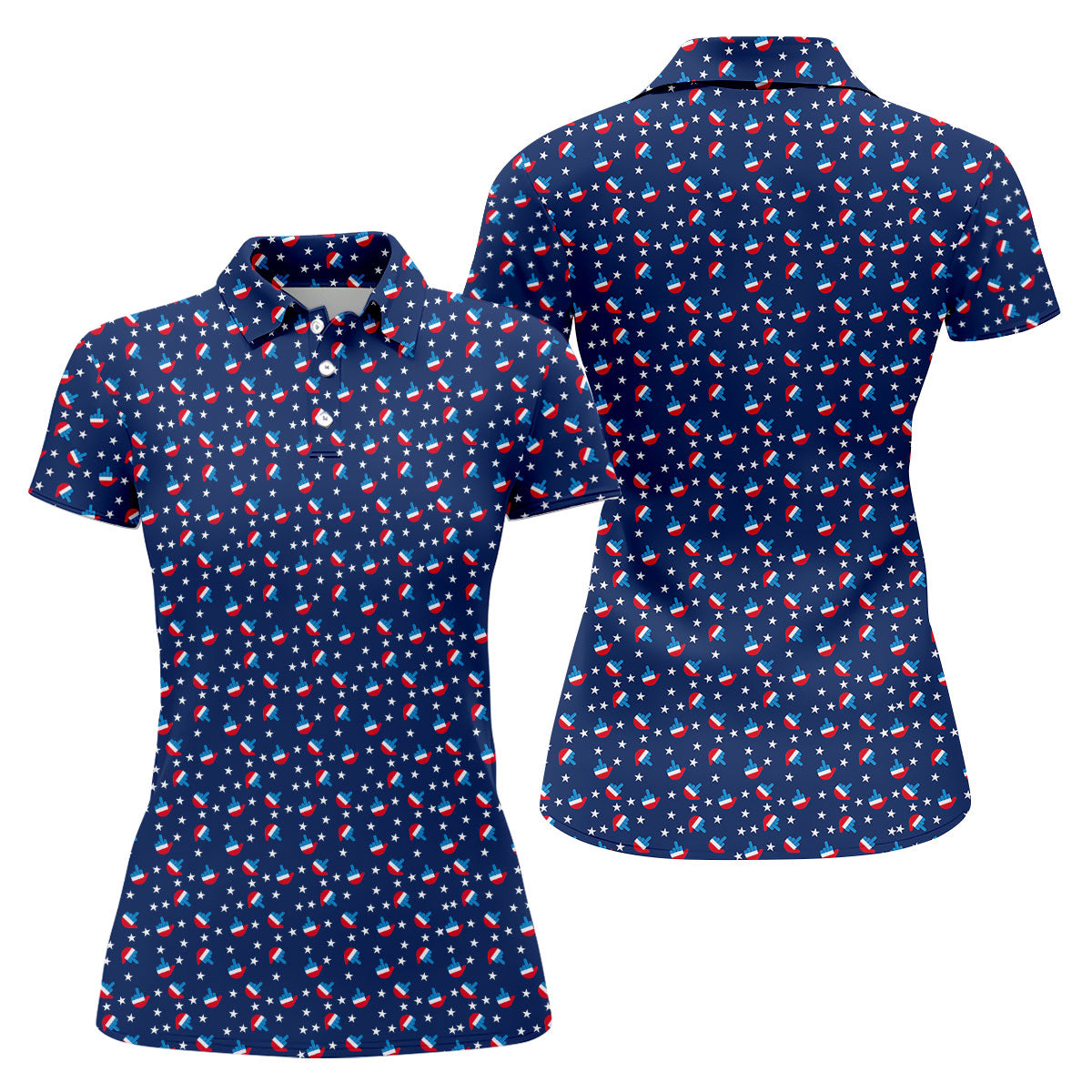 Red White Blue Dirty Finger 4th Of July Golf Shirt, Patriotic Golf Shirt, 250th Anniversary Golf Shirt For Women