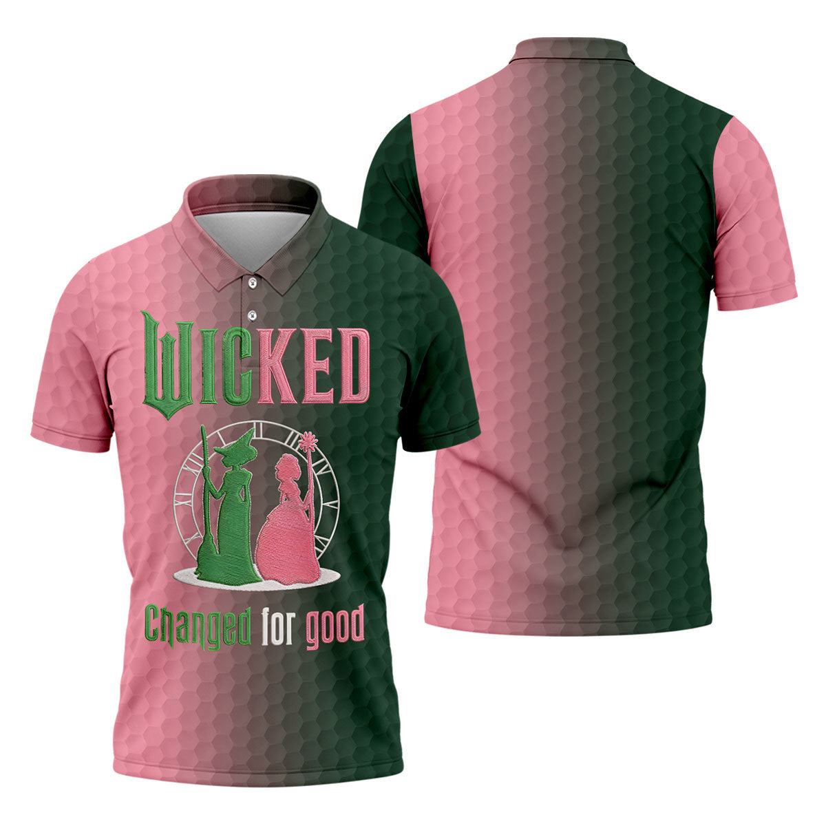 Wicked Changed For Good Embroidered Golf Shirt, Men's Golf Shirt, Hawaiian Golf Shirt