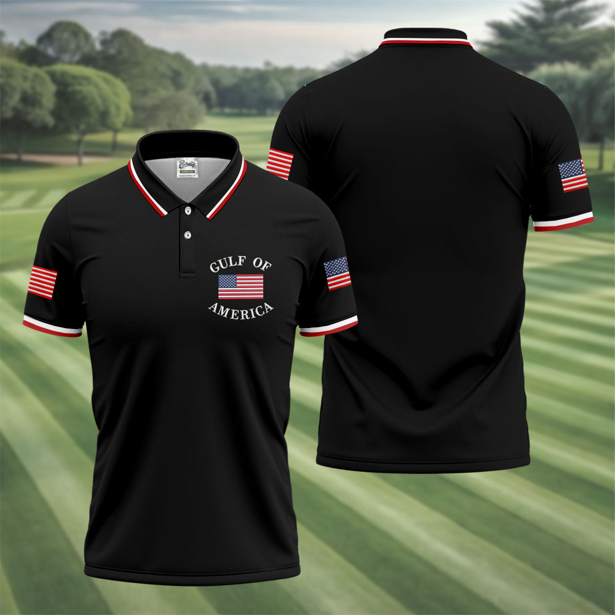 Gulf Of America Patriotic Golf Shirt, 4th Of July Golf Shirt, 250 Years Polo Shirtor Men