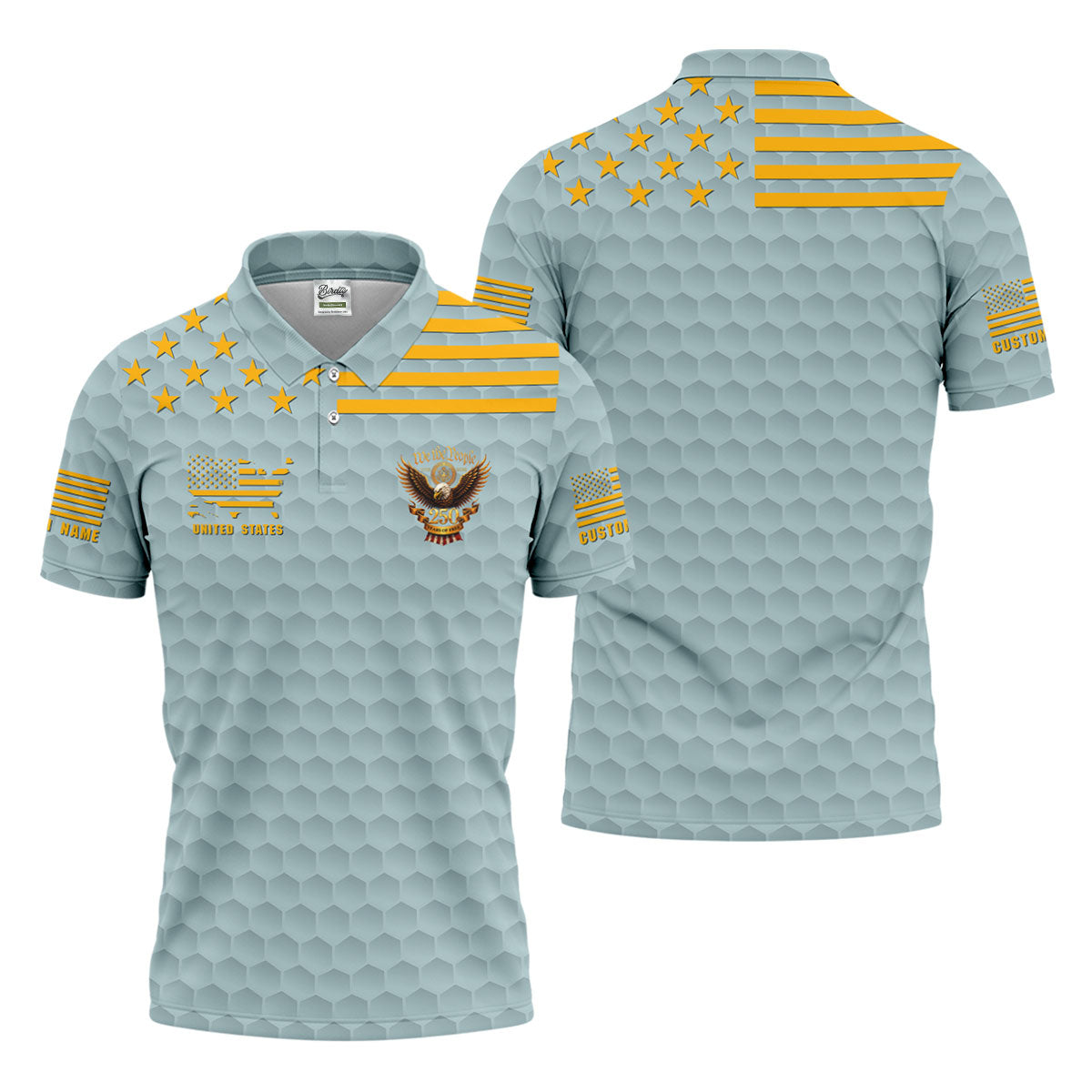 Air Force Veteran We The People 250 Years Of Free 4th Of July Golf Shirt, Golf Shirts For Men