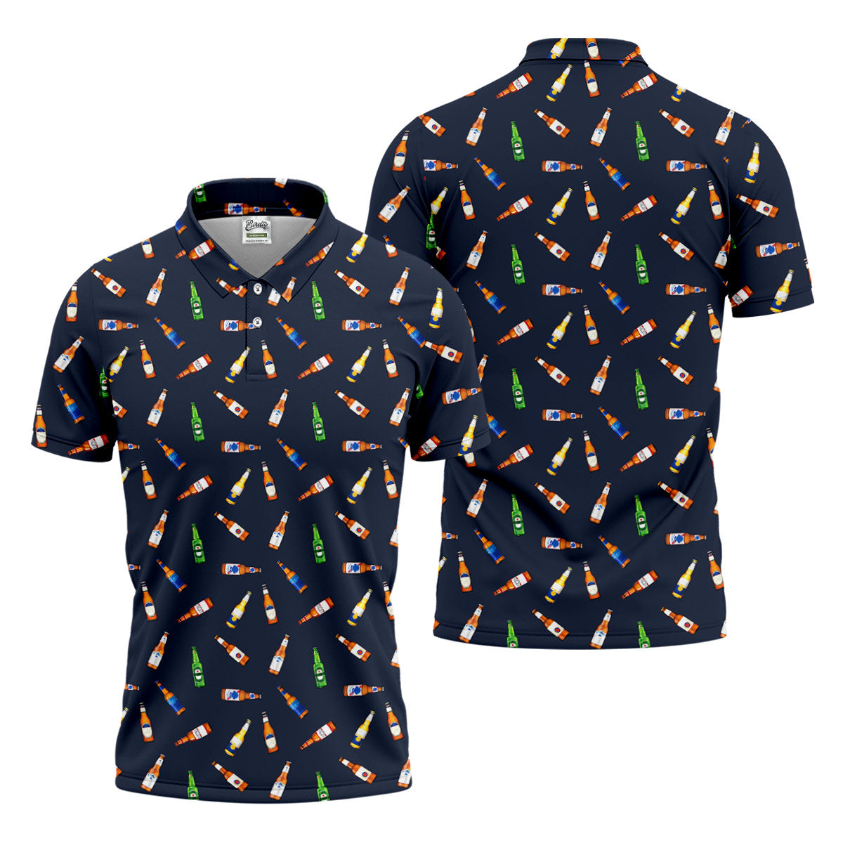 Funny Beer Bottle 19th Hole Men's Funny Golf Shirts, Golf Tops For Men, Golf Shirts For Men, Golfing Apparel
