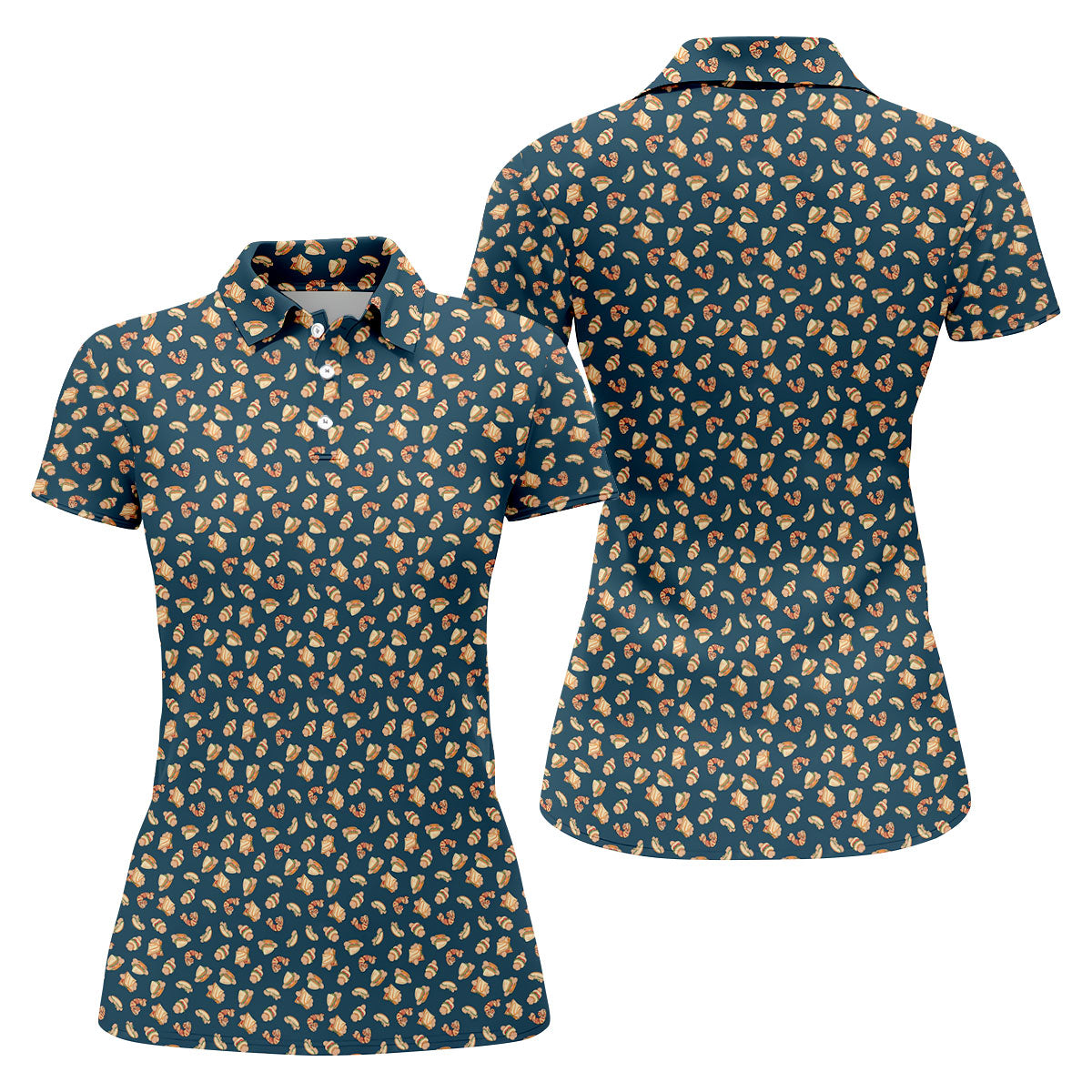 Dirty Funny Breakfast Women's Golf Tops, Valentine Golf Gift, Ladies Golf Polos, Golf Gift For Ladies