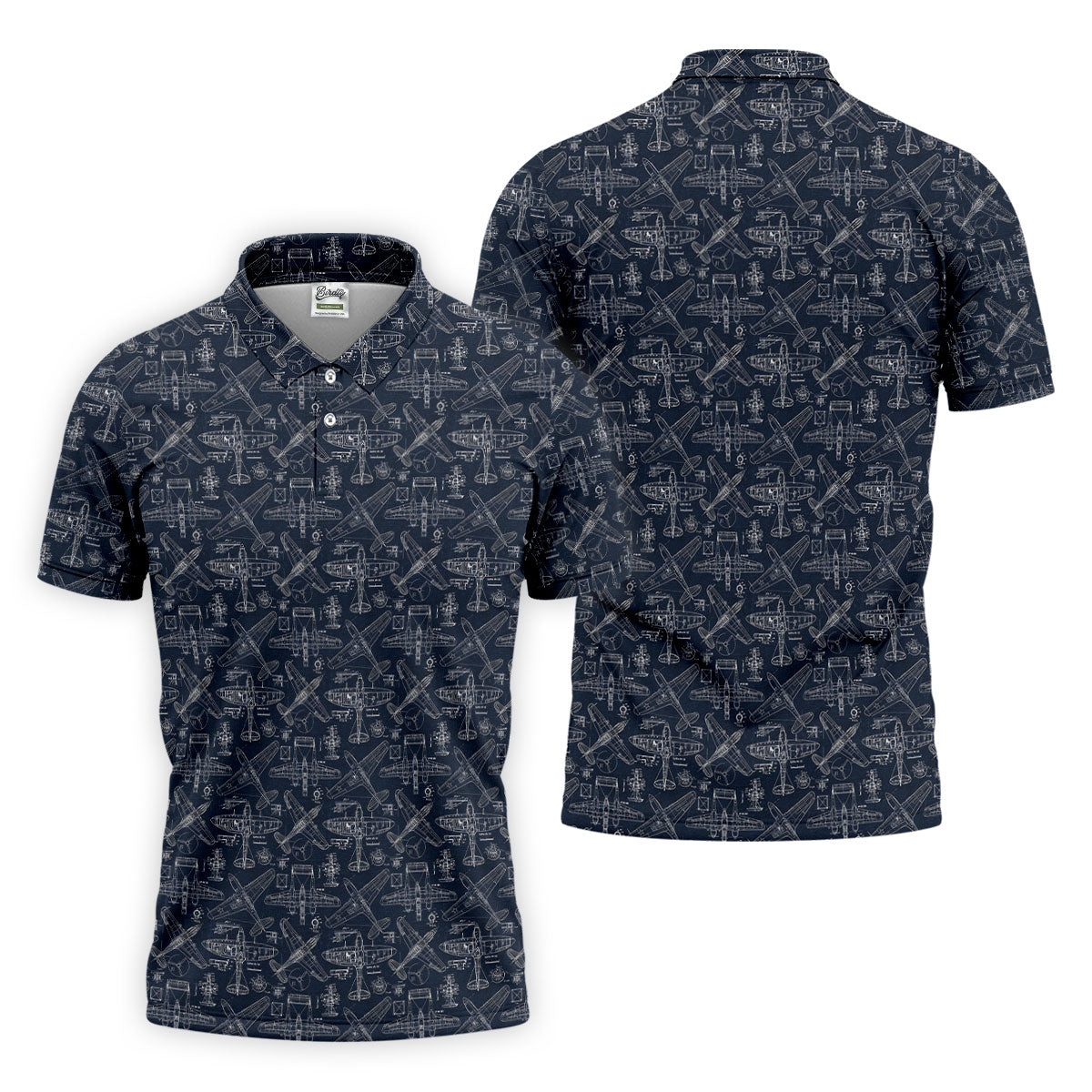 Aircraft Models Airplane Blueprints Golf Tops For Men, Polo ShirtFor Men, Golf Shirts For Men