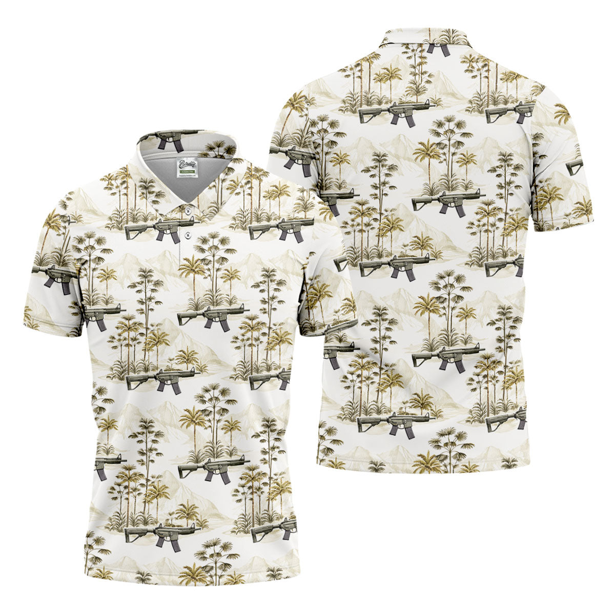 Military Theme Hawaiian Golf Shirt, Cool Golf Shirt, Golf Shirts For Men, Golf Gift For Men