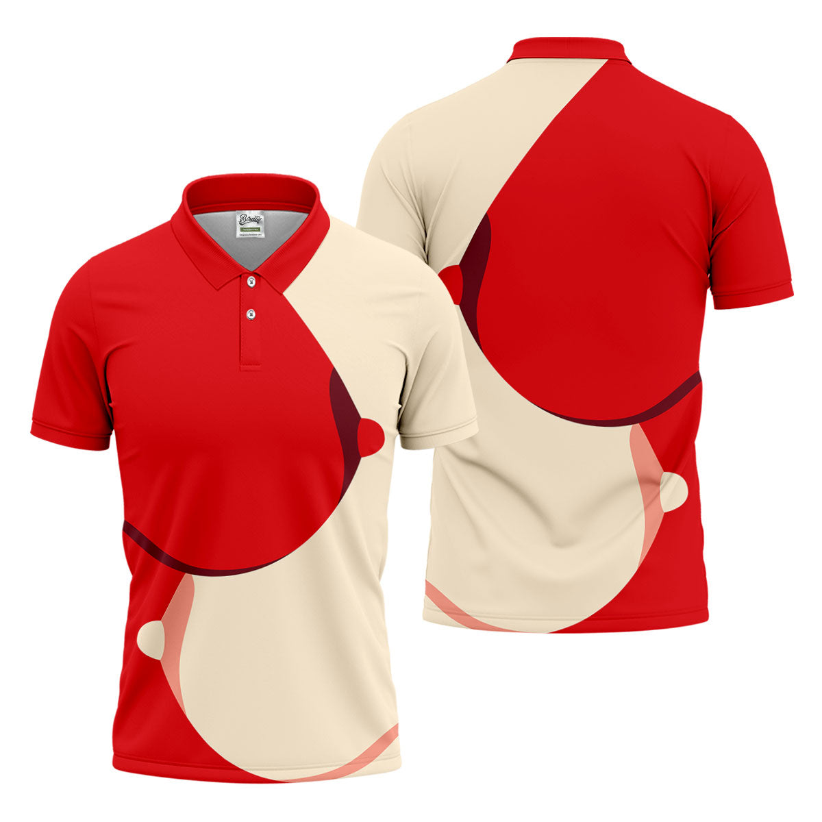Santa Claus Belly Christmas Design Hawaiian Golf Shirt, Golf Shirts For Men, Polo Shirts For Men