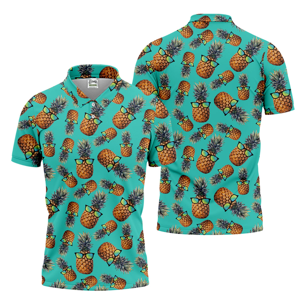 Cool Pineapple Tropical Theme Hawaiian Golf Shirt, Polo Shirtor Men, Golfing Apparel