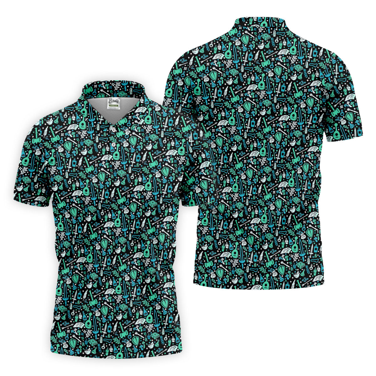 Mystic Items Dragon Game Golf Tops For Men, Polo ShirtFor Men, Golf Shirts For Men