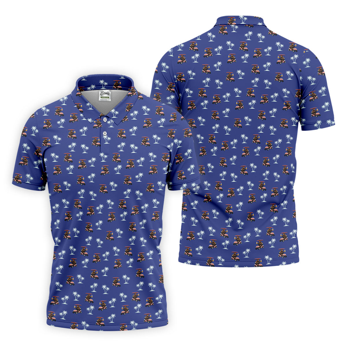 Sasquatch Beer Golf Tropical Golf Shirt, Men's Funny Golf Shirts, Golf Shirts For Men, Polo Shirt Men