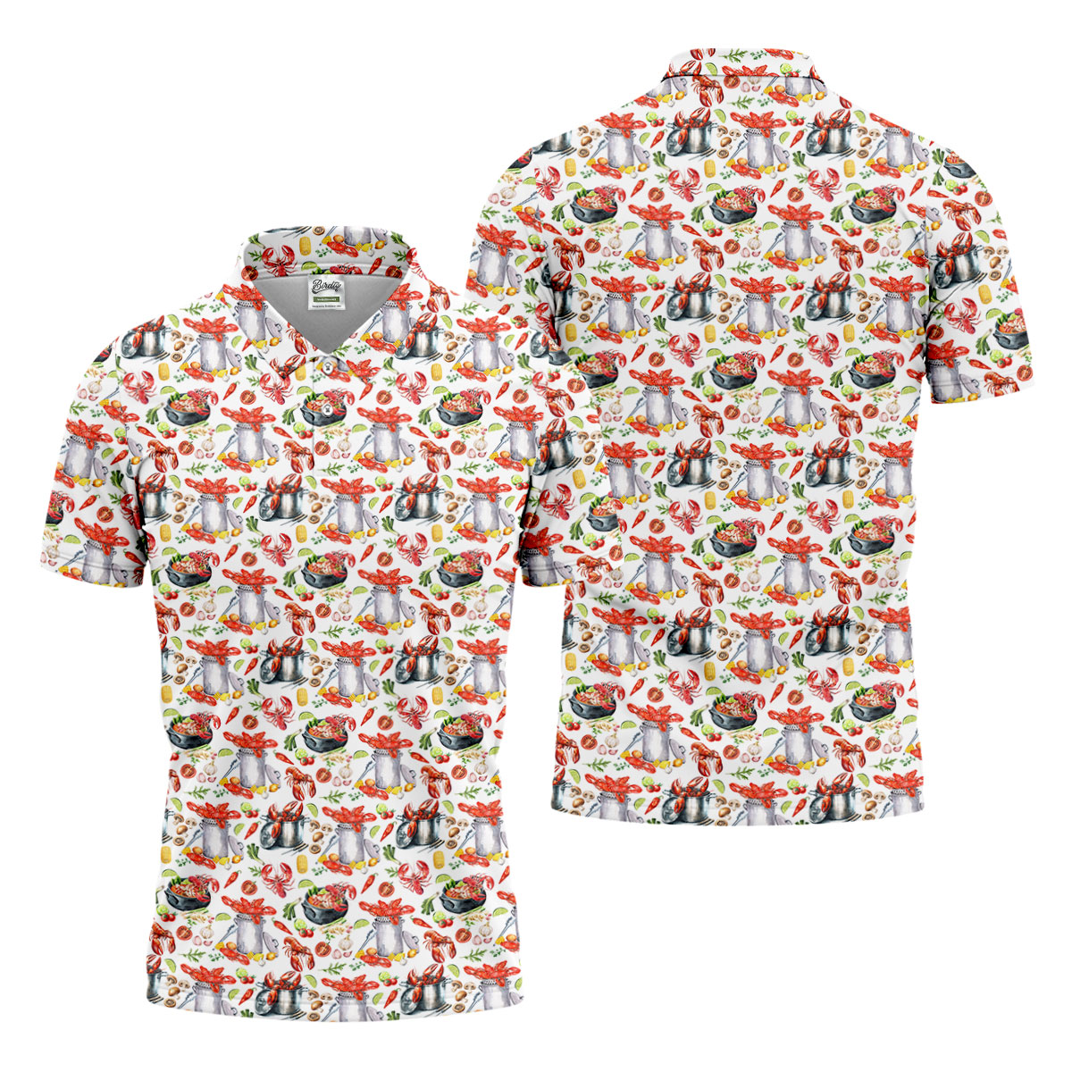 Crawfish Boil Pot Hawaiian Golf Shirt, Louisiana Crawfish Season Golf Shirts For Men