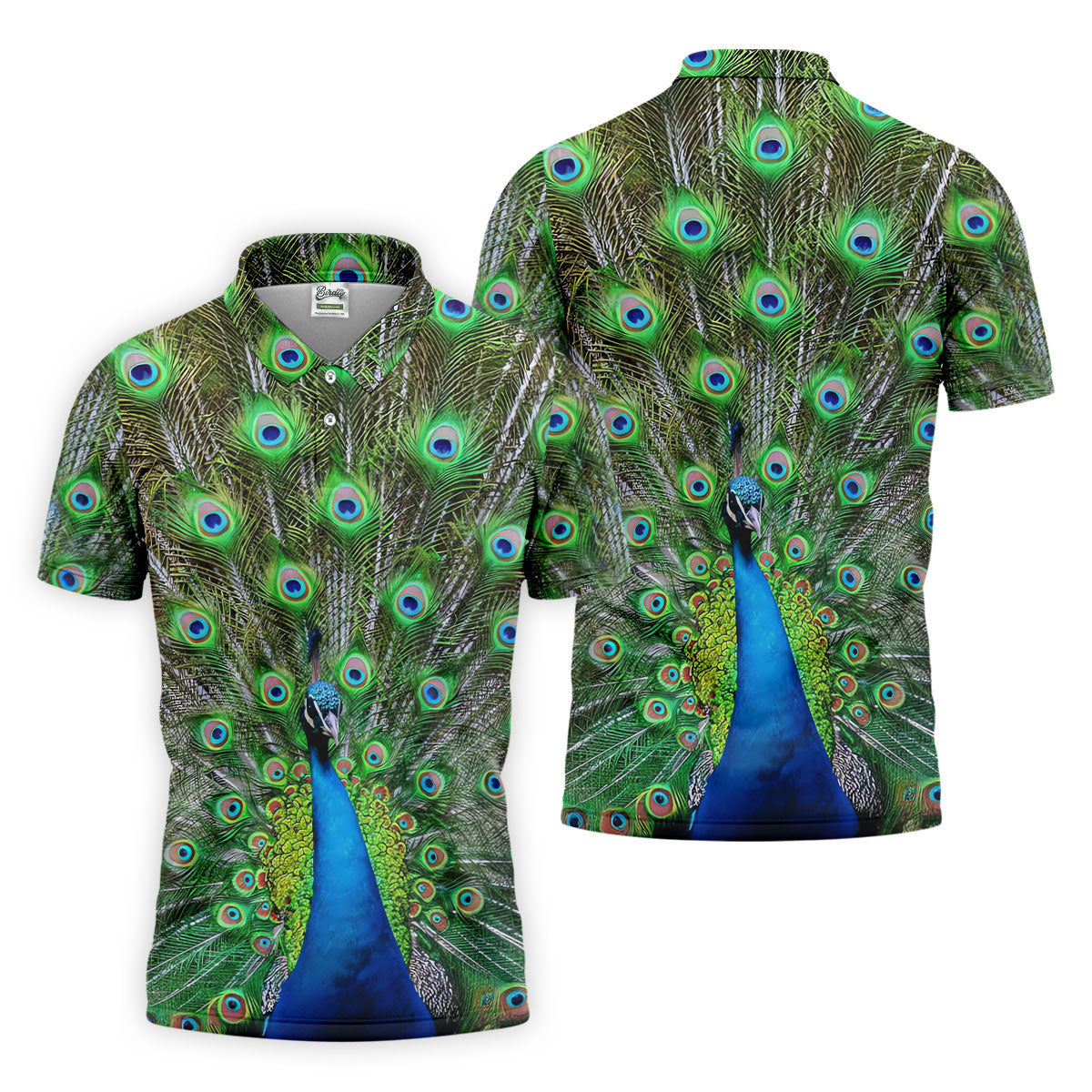 The Peacock Unique Golf Shirt, Golf Tops For Men, Golf Shirts For Men, Polo ShirtFor Men