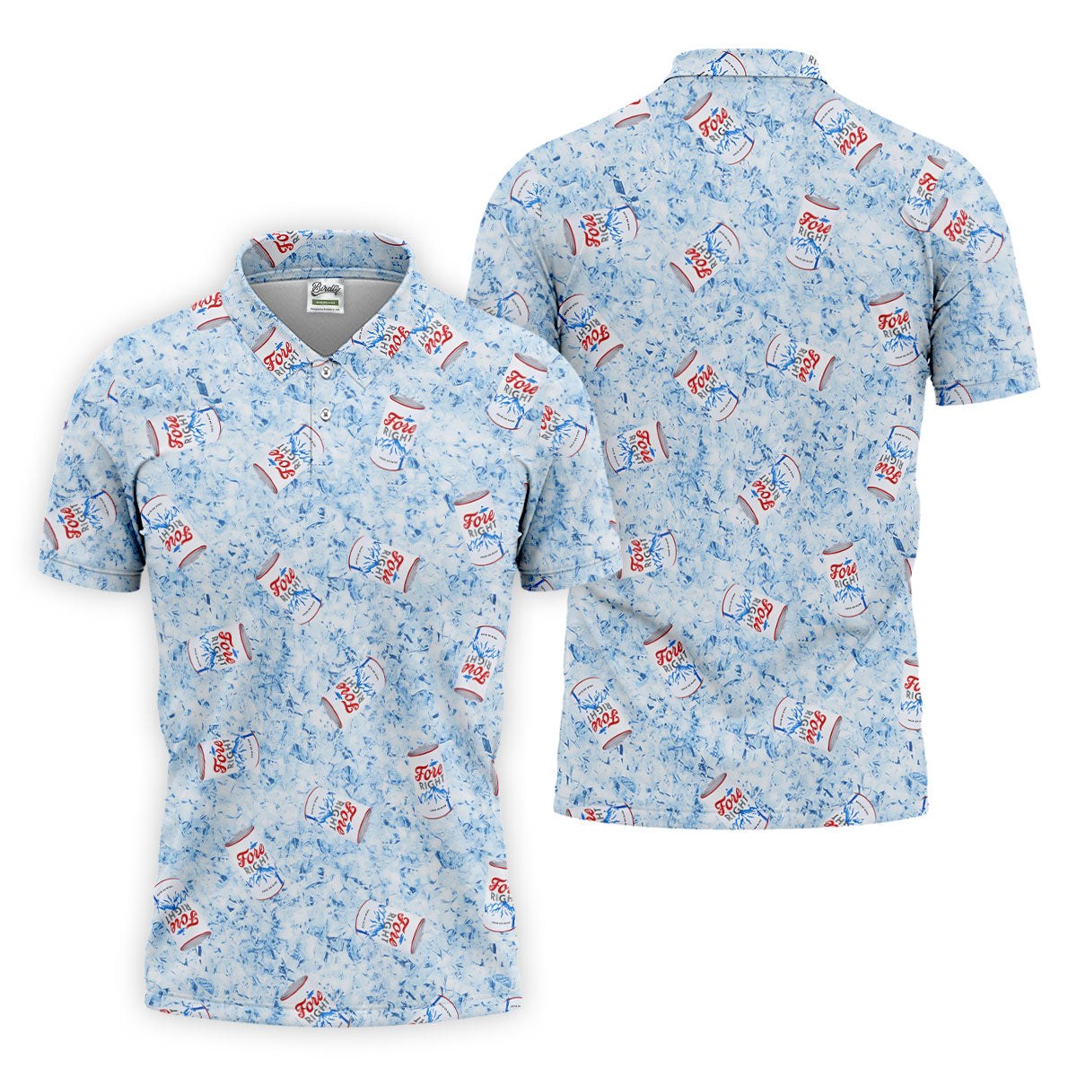 Fore Right Cold As Slice Golf Tops For Men, Men's Funny Golf Shirts, Golf And Beer Golf Shirts For Men