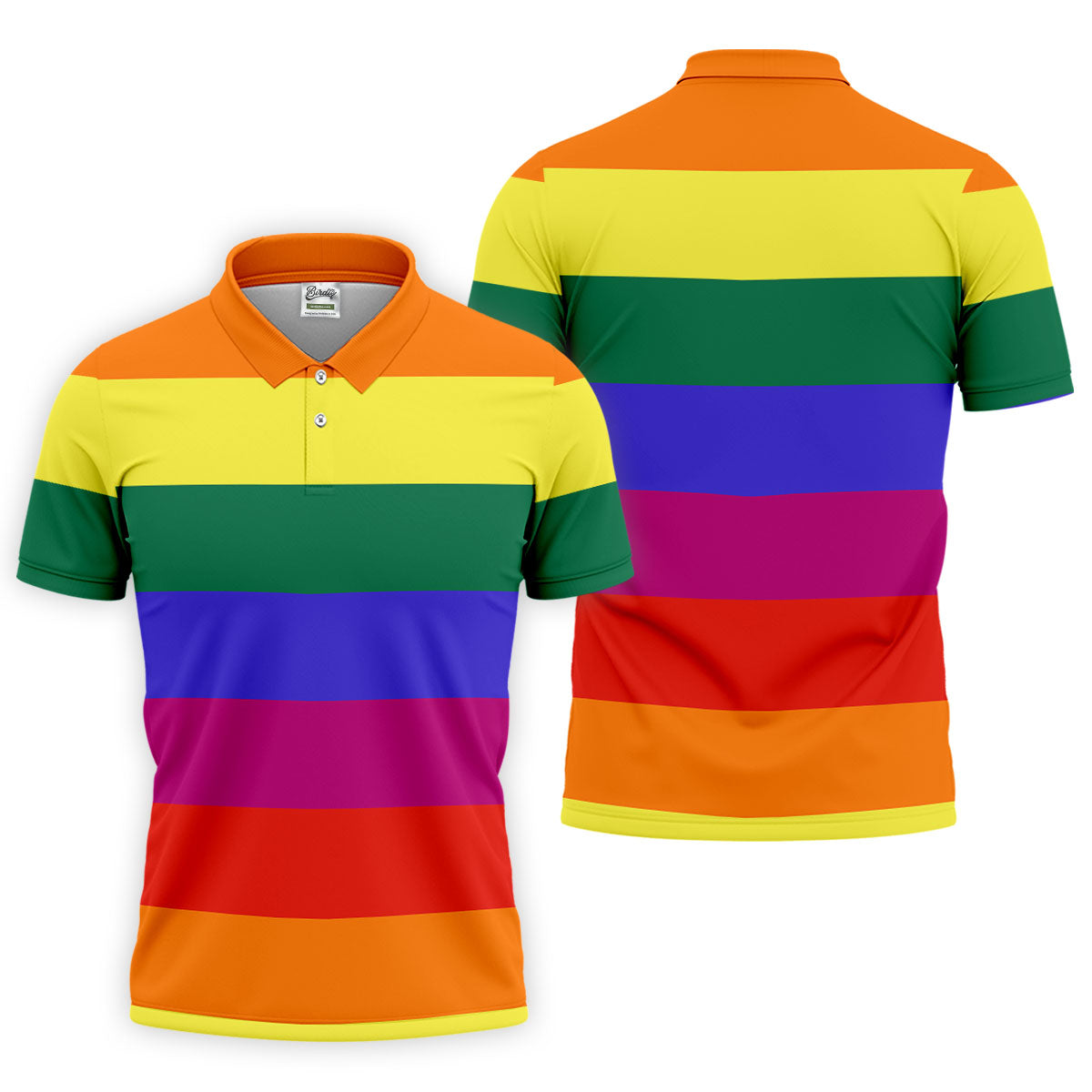 LGBT Rainbow Pride Month Celebrate Golf Tops For Men, Pride Colors Golf Shirts For Men