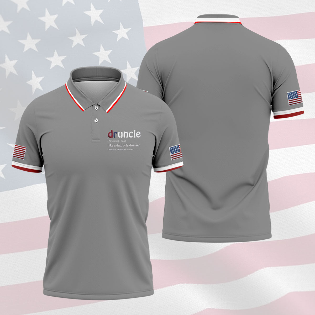 Druncle Like A Dad Only Drunker Father's Day Golf Shirt, Men's Funny Golf Shirts, Golf Gift For Dad
