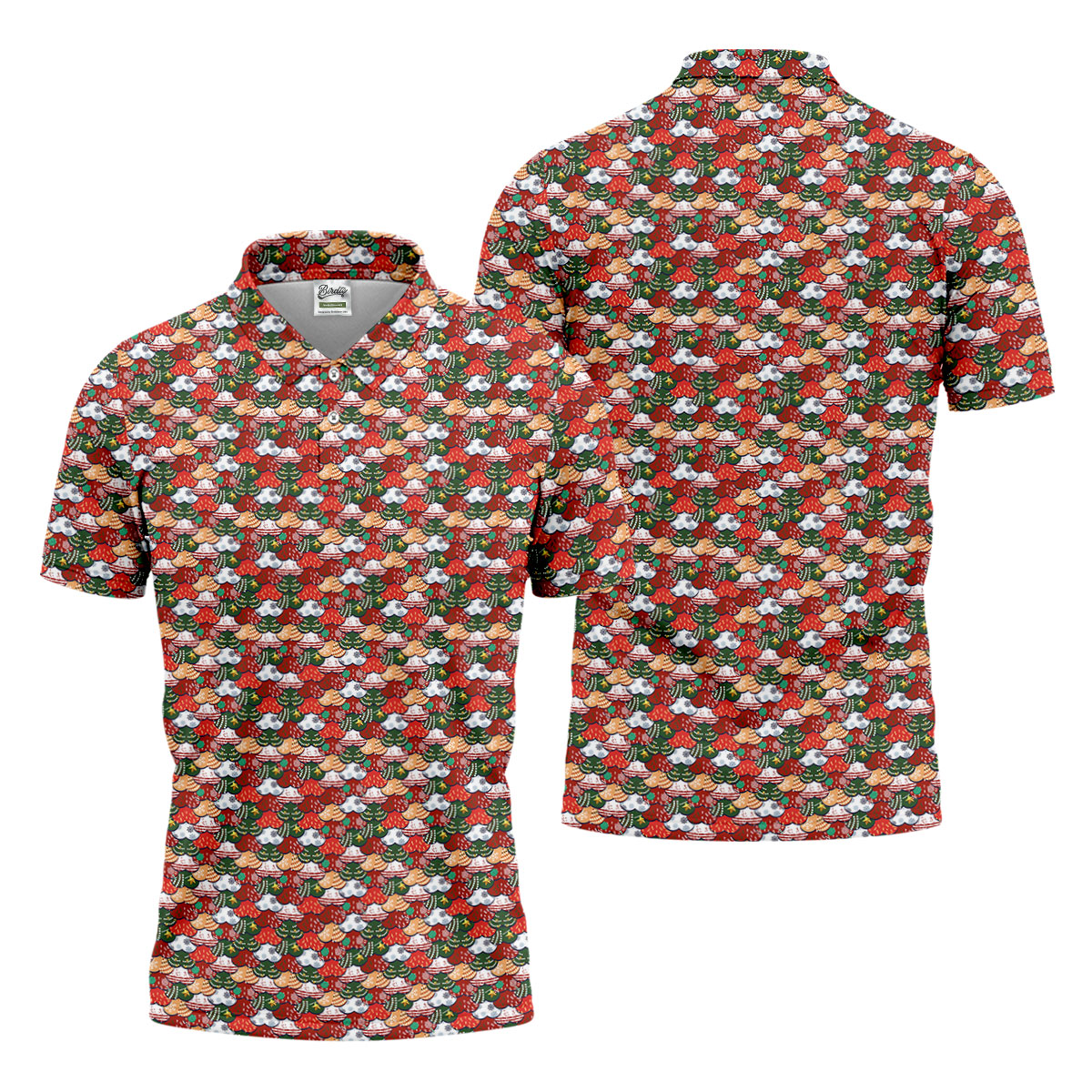 Fun Christmas Colorful Shirts For Men, Naughty Christmas Golf Shirt, Polo ShirtFor Men, Golfing Apparel