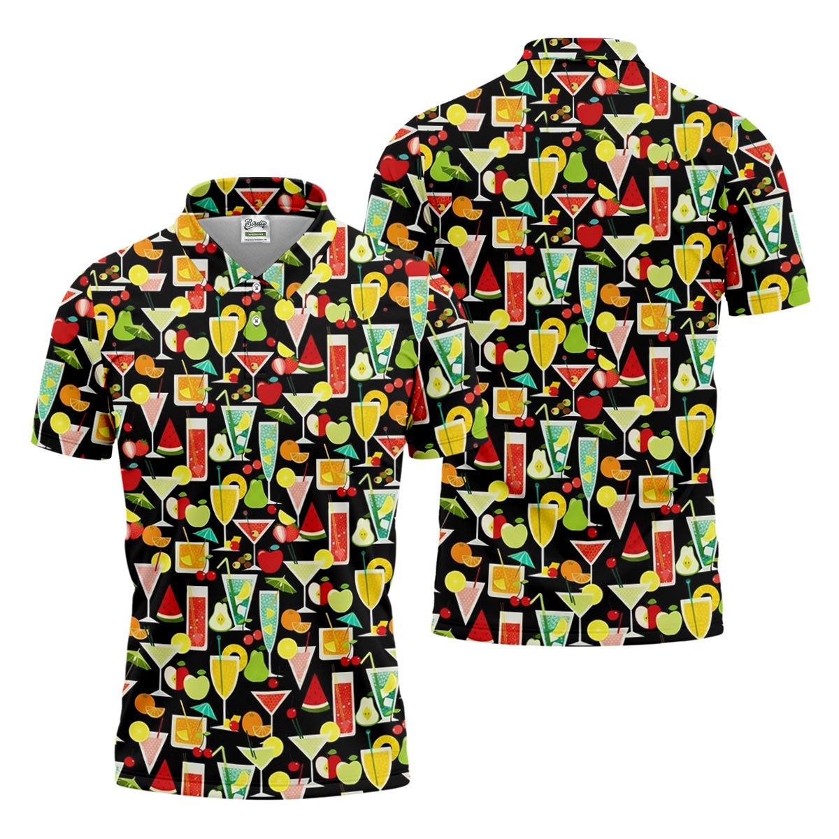 Refreshing Summer Cocktails Funny Golf Shirt, Summer Drinks Golf Tops For Men, Golf Shirts For Men