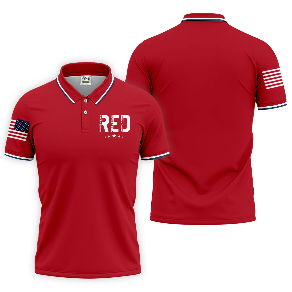 RED Friday Military Support 250 Anniversary Red Patriotic Golf Shirt, Golf Shirts For Men