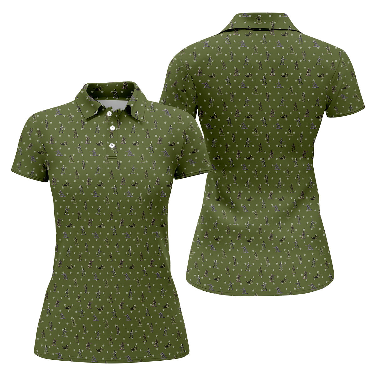 Veteran Green Women's Golf Tops, Gift For Veteran, Veterans Day Gift, Ladies Golf Shirts