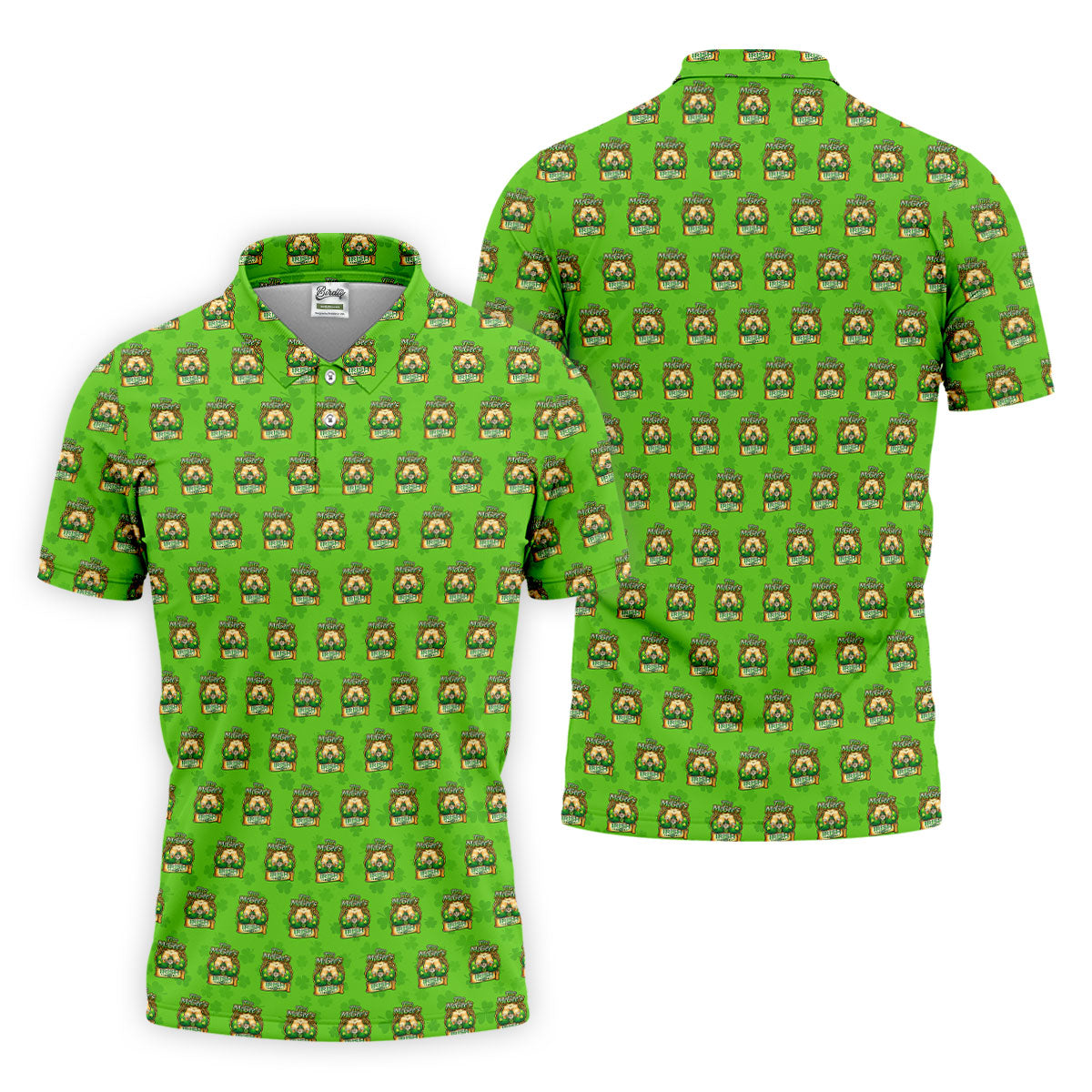 Green St Patrick's Day Funny Adult Shamrock Golf Shirt, Polo ShirtFor Men, Golf Shirts For Men