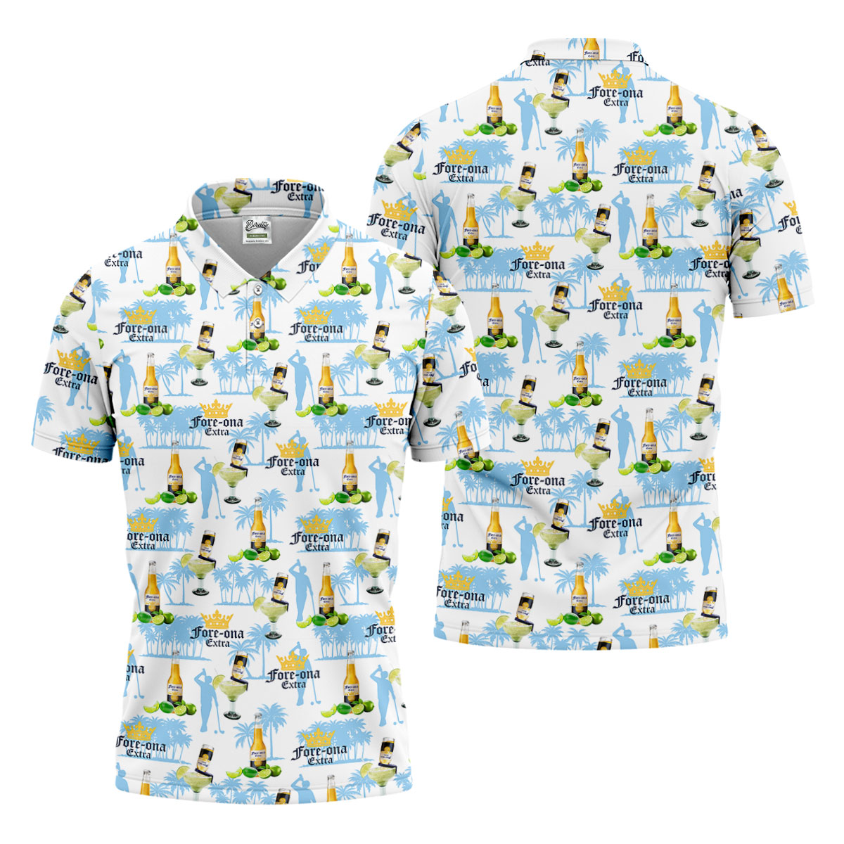 Fore-ona Extra Find Your Fairway Golfer Beer Men's Funny Golf Shirts, Golf Shirts For Men