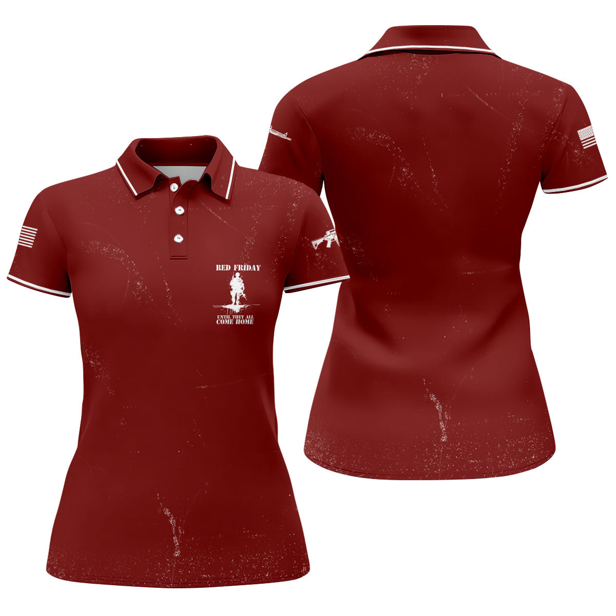 RED Friday Untill They All Come Home Red Golf Shirt, Veteran Memorial 250 Years Golf Shirt For Women