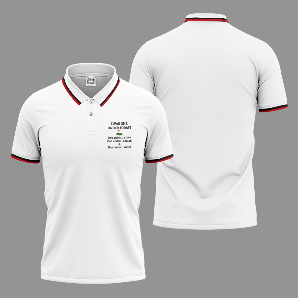 I Was One Under Today White Golf Shirt, Funny Golf Shirt, Golf Shirts For Men, Polo Shirt Men