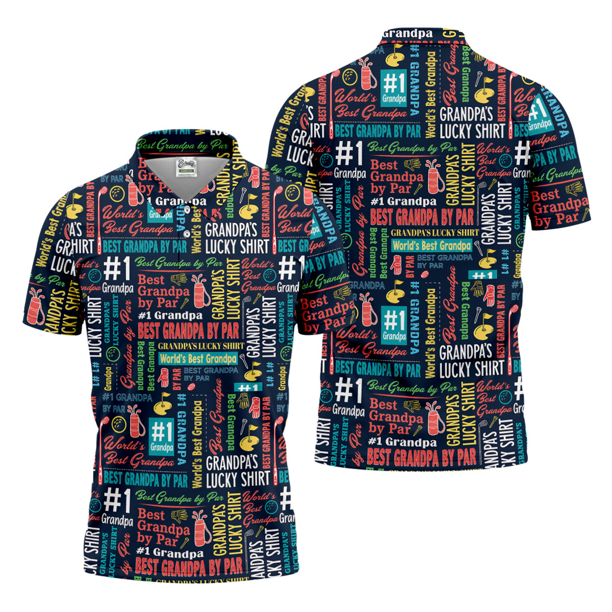 Best Grandpa By Par Father's Day Golf Shirt, Golf Gift For Grandpa, Polo Shirtor Men