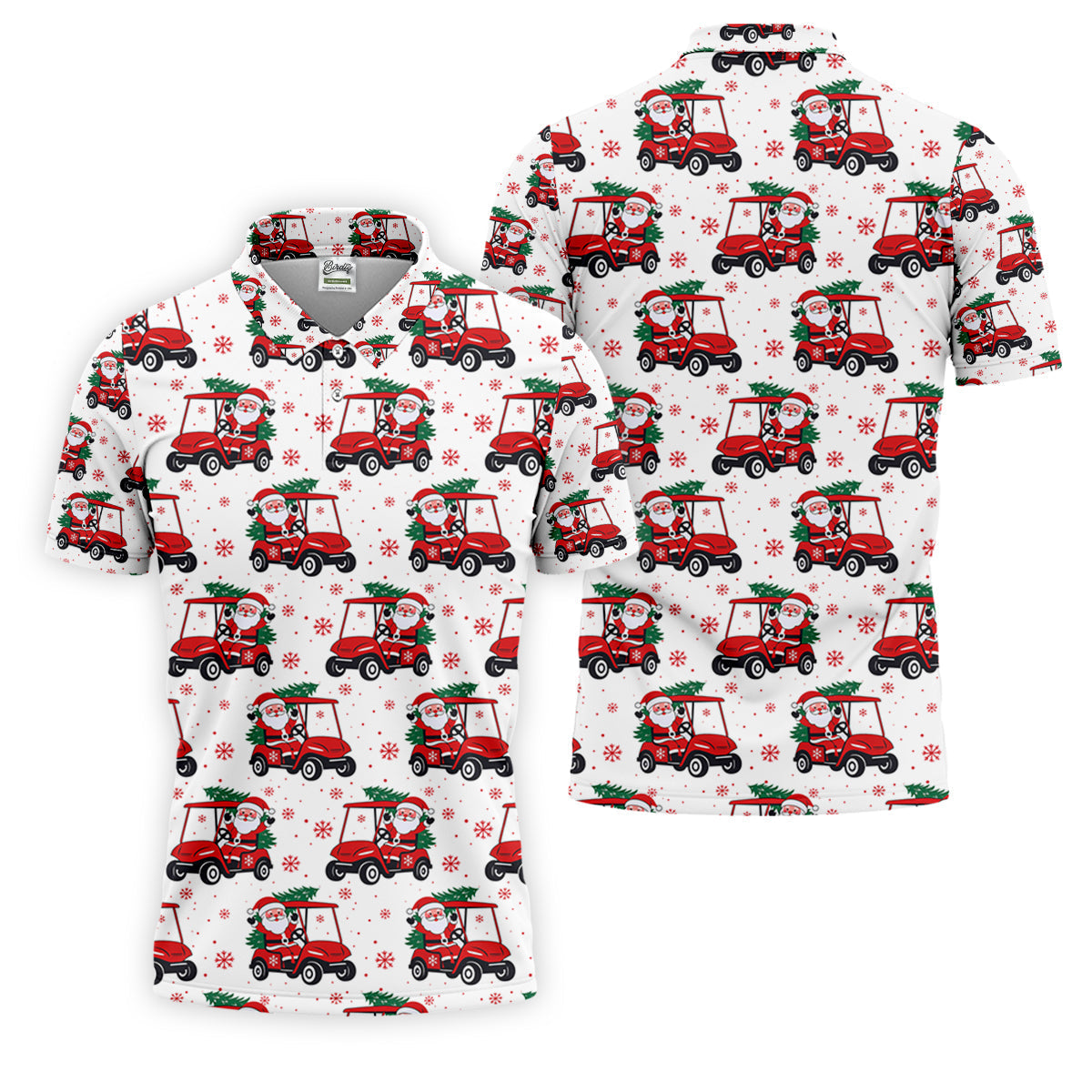 Santa Claus Golf Cart Fun Golf Shirts For Men, Christmas Golf Shirt, Polo Shirtor Men, Golf Gift For Men
