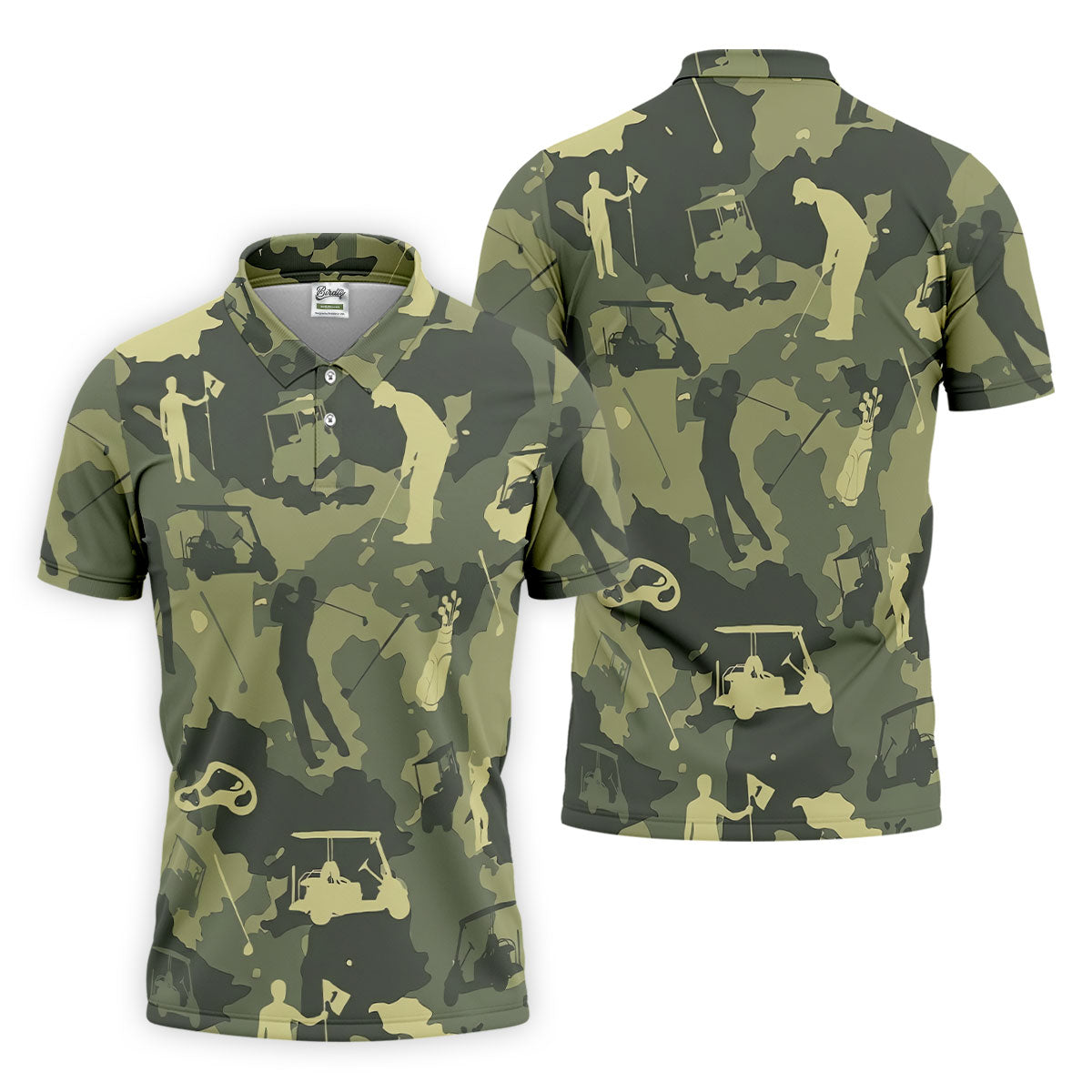 Golf Pose Camo Golf Shirt, Golf Tops For Men, Golf Shirts For Men, Golf Gift For Men