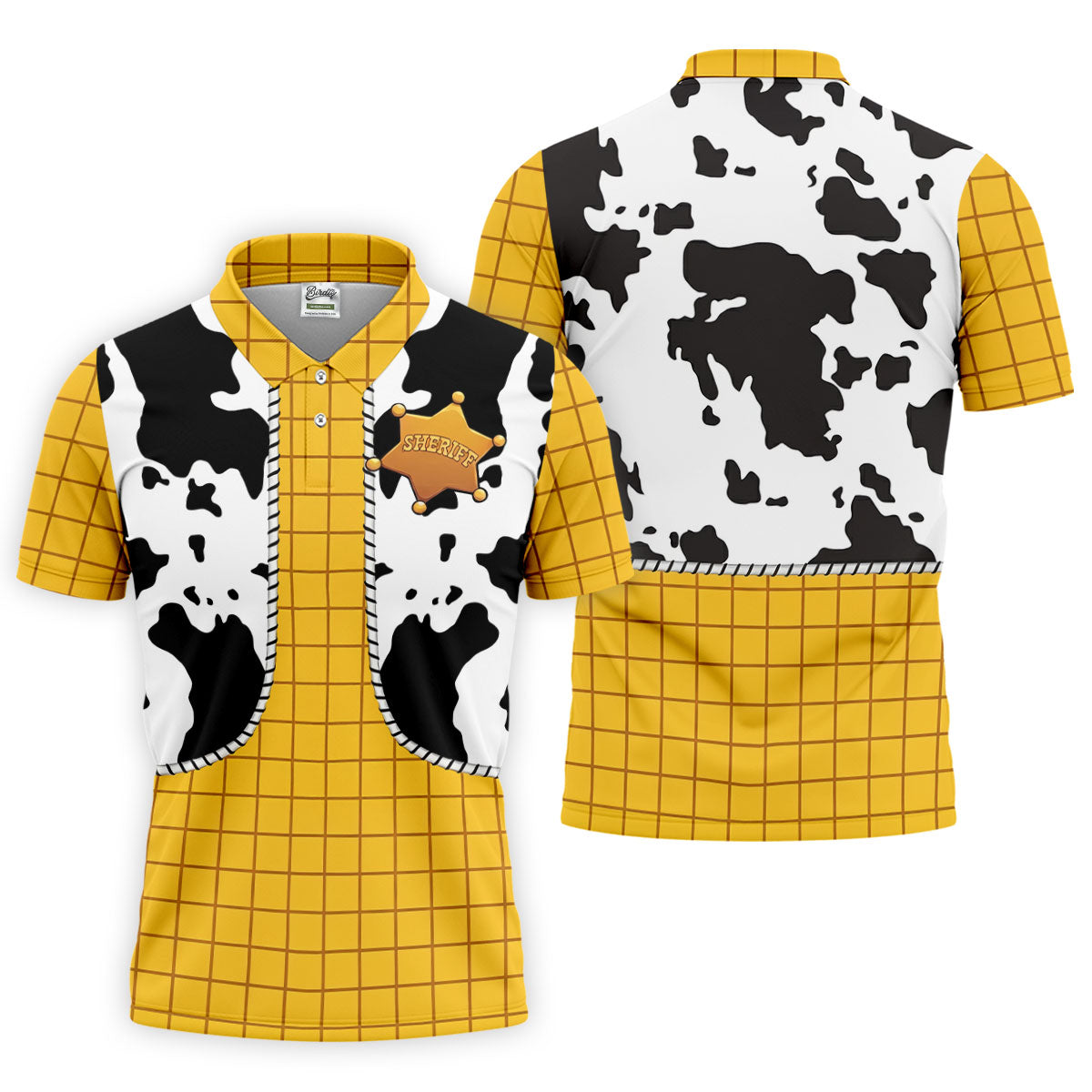 Cowboy Toy Hawaiian Golf Shirt, Cartoon Style Men's Golf Shirt, Polo Shirts For Men