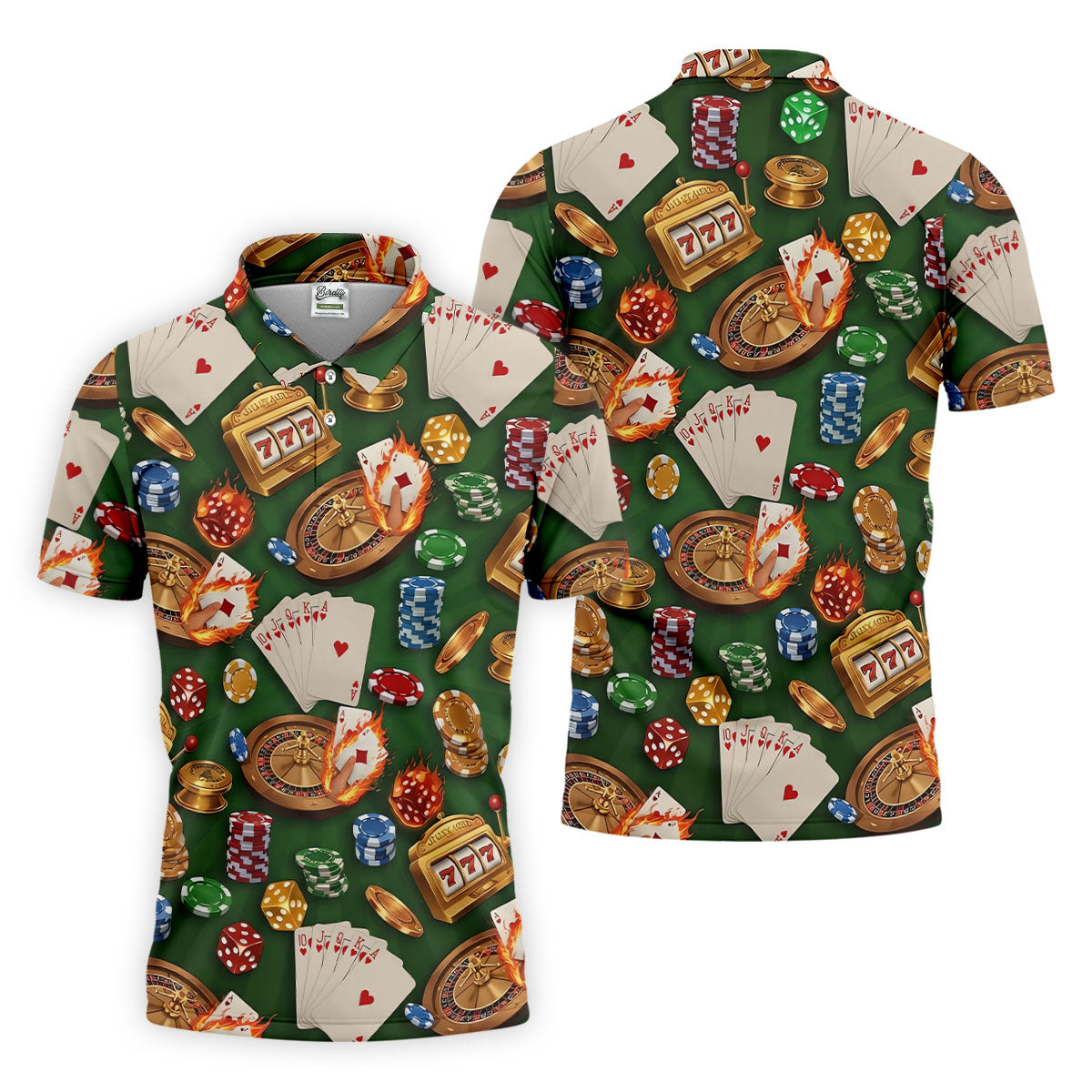 Casino Gambling Poker Golf Tops For Men, Golf Shirts For Men, Polo Shirtor Men, Golfing Apparel