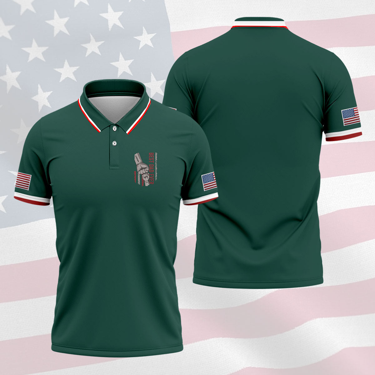 Best Dad Ever Father's Day Golf Shirt, Golf Gift For Dad, Golf Shirts For Men