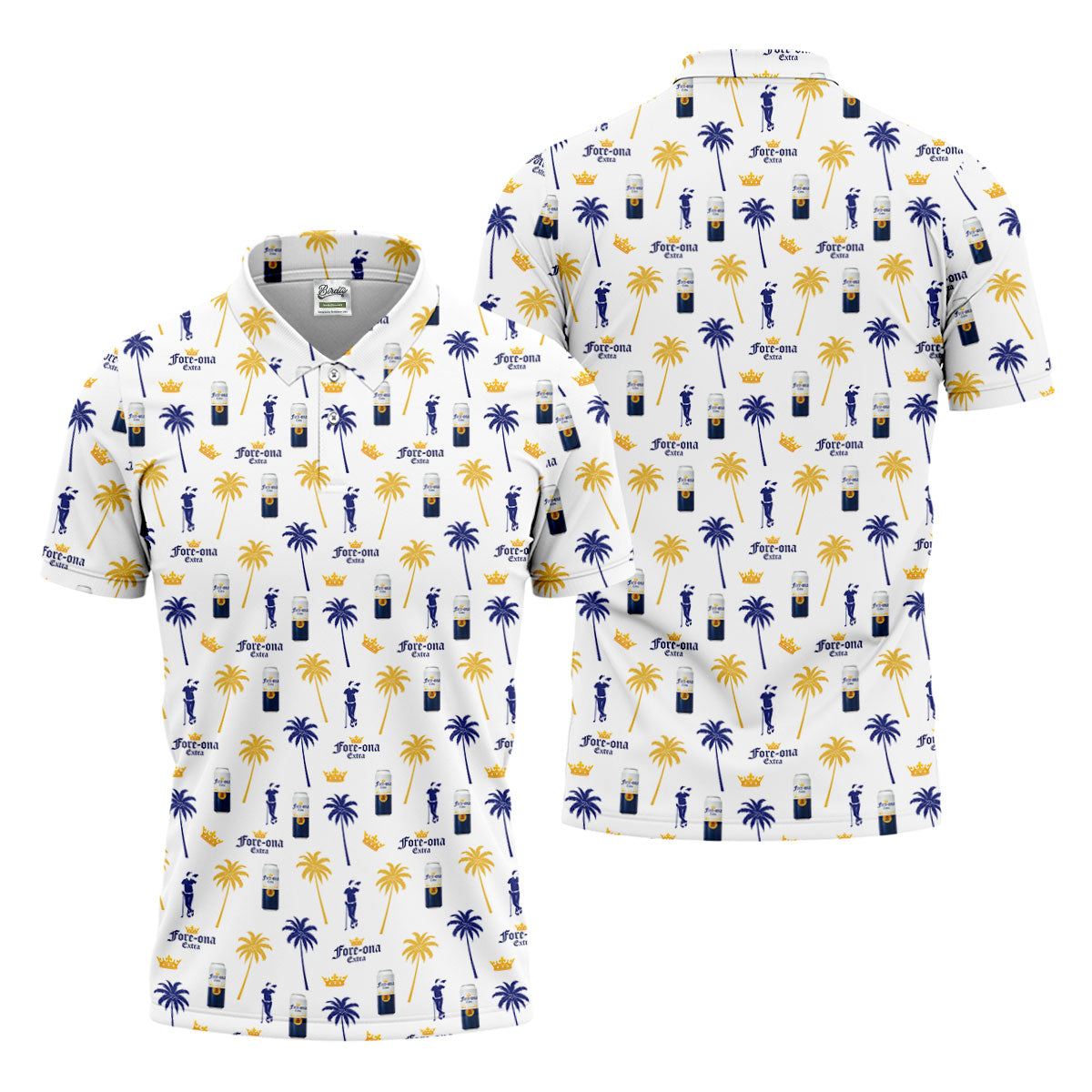 Fore-ona Extra Find Your Fairway Golfer Drinking Men's Funny Golf Shirts, Golf Shirts For Men