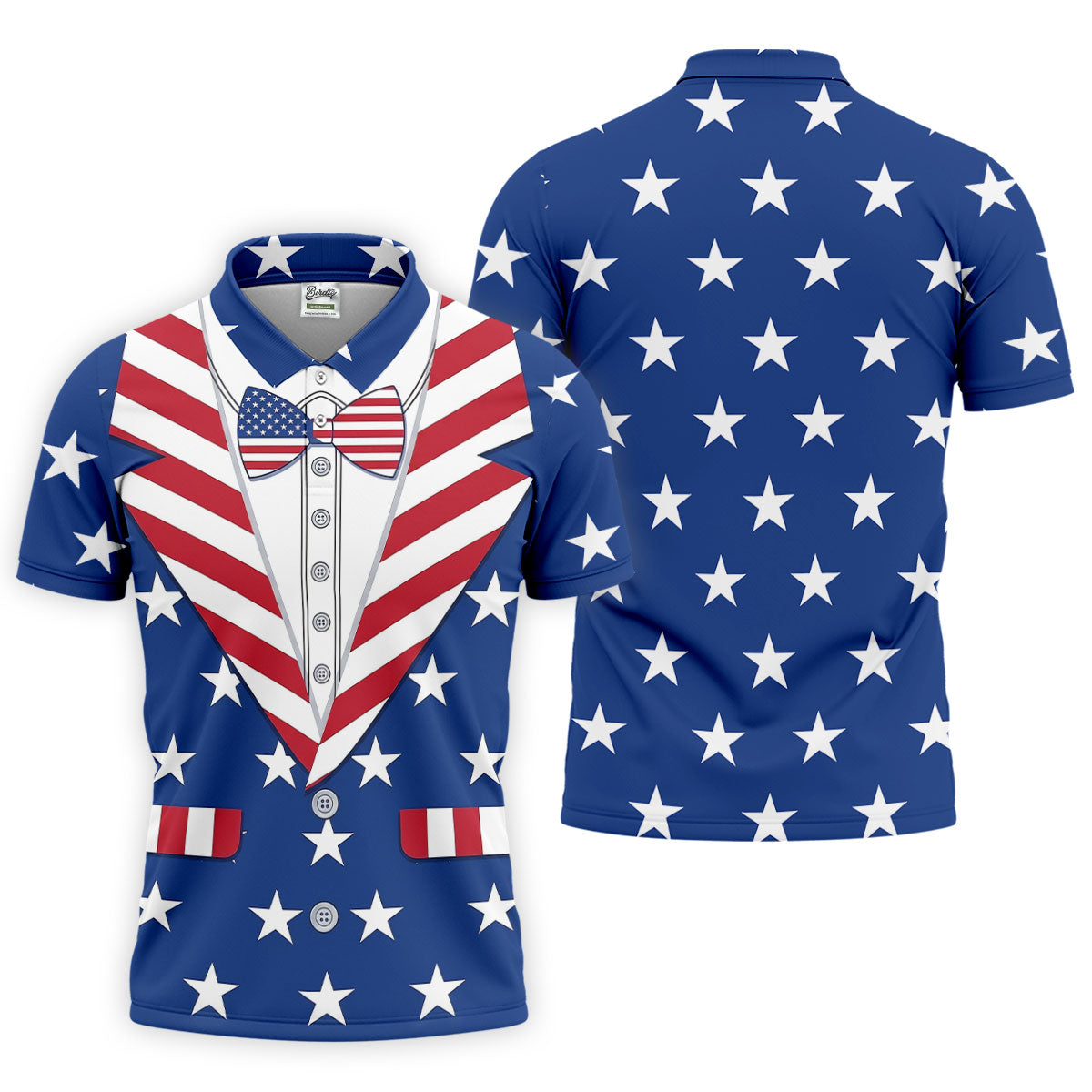 US Flag Costume Patriotic 4th Of July Golf Shirt, 250th Anniversary Polo Shirt Men