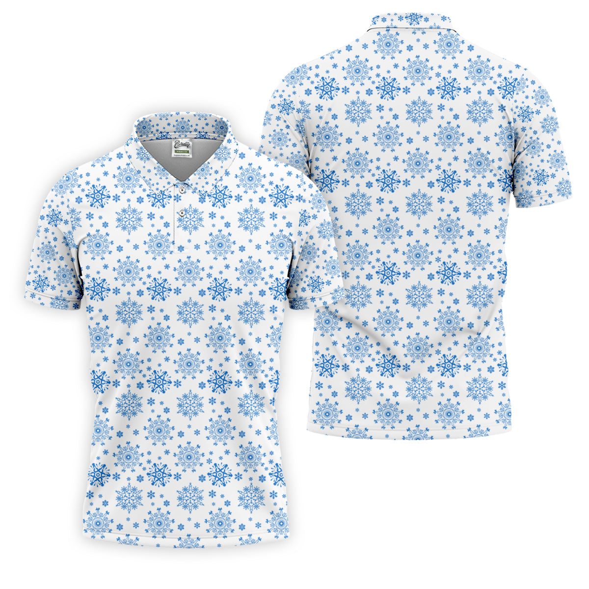 Dirty Funny Adult Humor Snowflakes White Golf Shirt, Fun Men's Golf Polos, Christmas Golf Shirt, Polo Shirtor Men