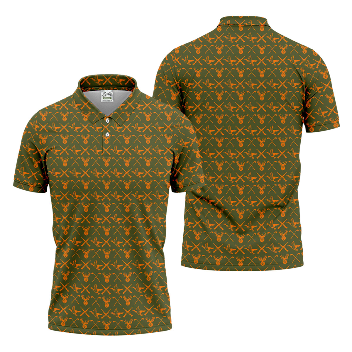 Duck And Deer Hunting Themed Golf Tops For Men, Golf Shirts For Men, Golf Gift For Dad