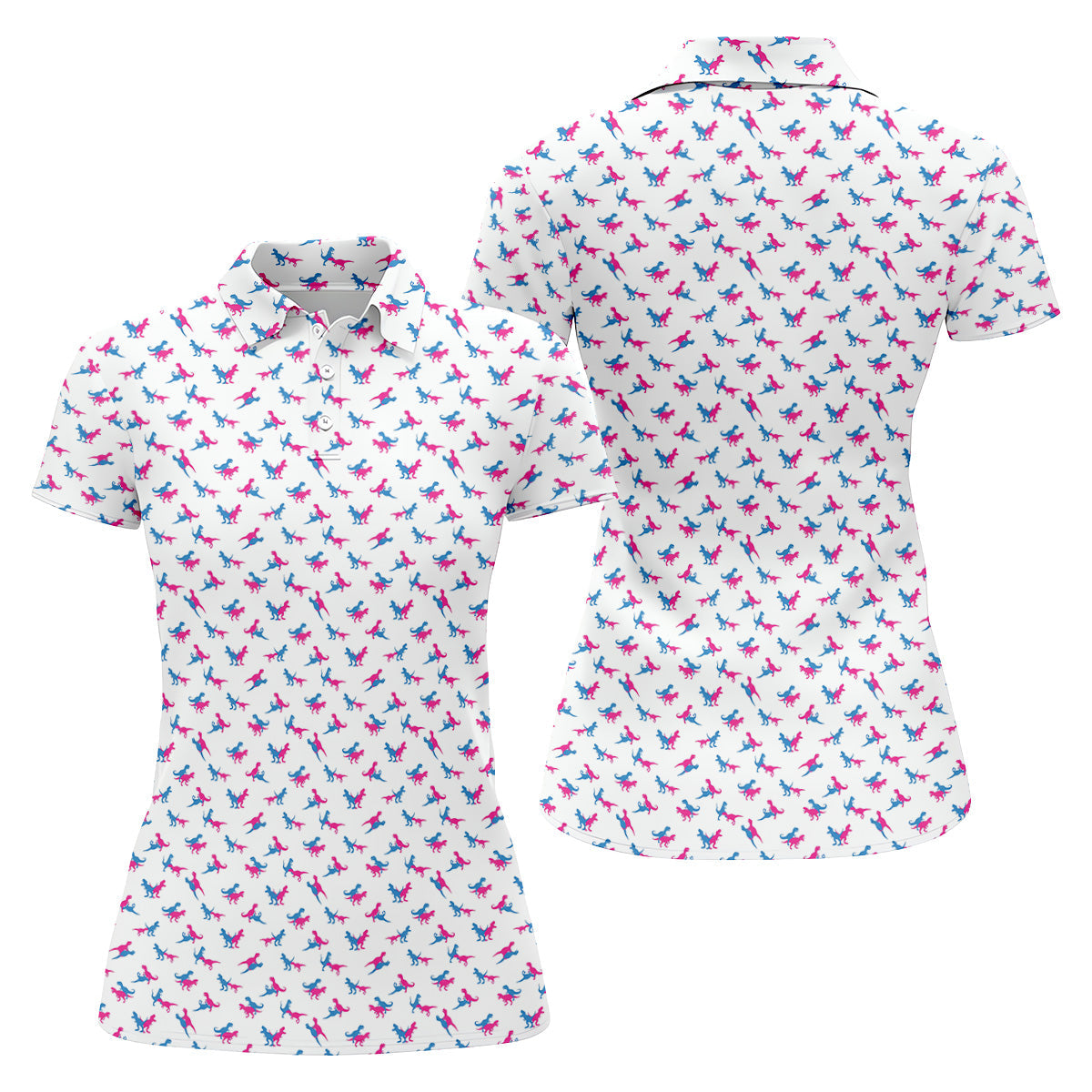 Funny Dinosaur Naughty Position Women's Golf Tops, Valentines Golf Gift, Golf Gift For Ladies