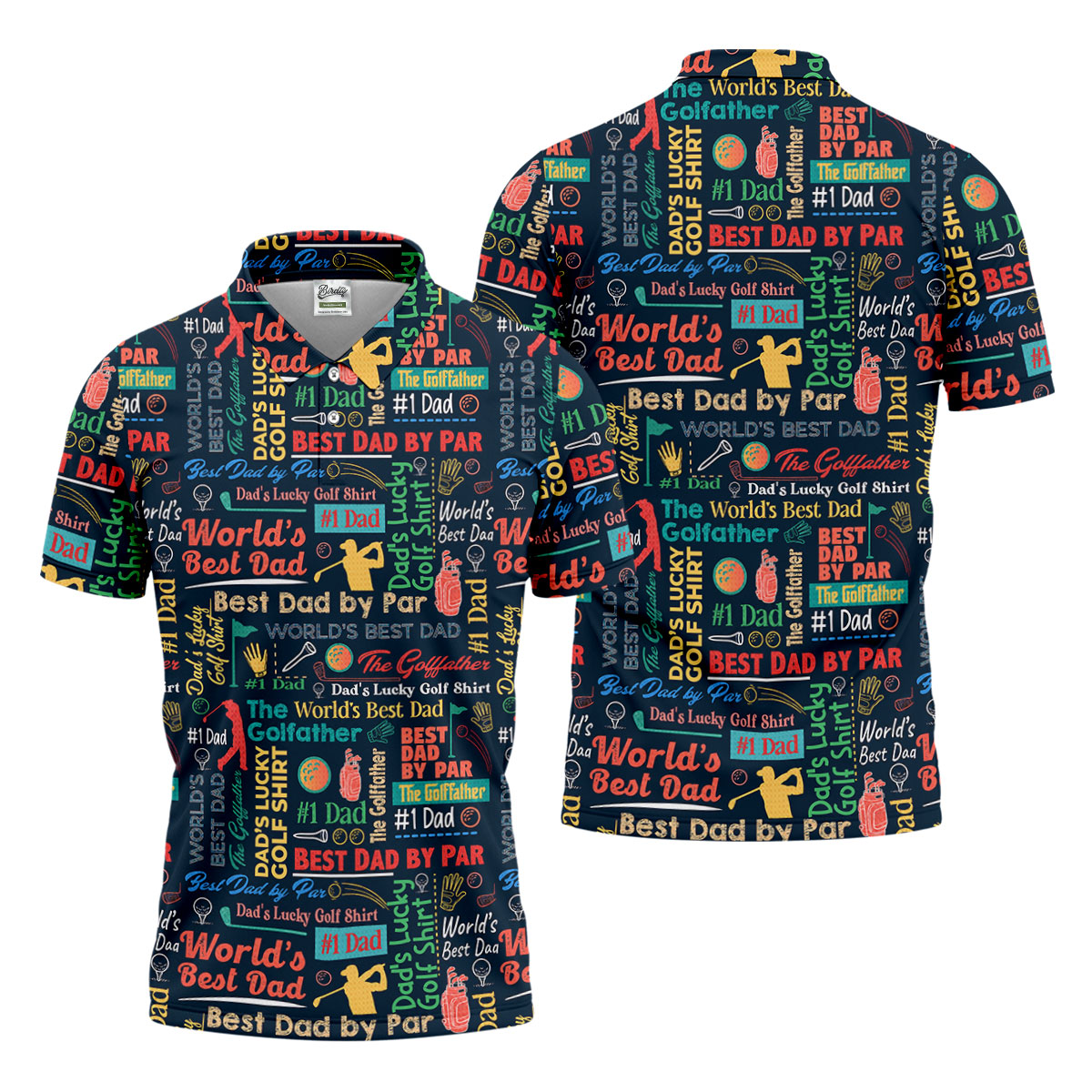Best Dad By Par World's Best Dad Father's Day Golf Shirt, Golf Gift For Dad, Polo Shirtor Men