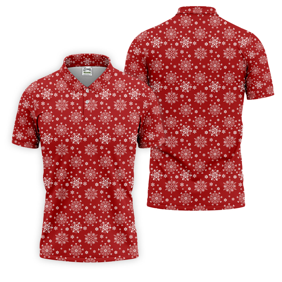 Dirty Funny Adult Humor Snowflakes Red Golf Shirt, Fun Men's Golf Polos, Christmas Golf Shirt, Polo ShirtFor Men