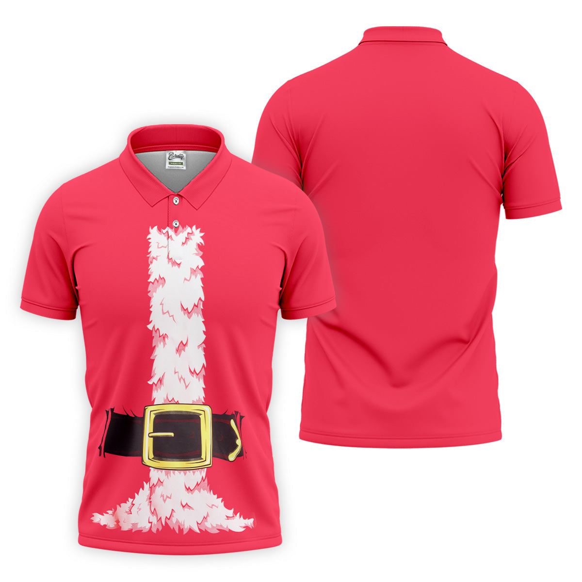 Funny Santa Claus Golf Tops For Men, Christmas Golf Shirt, Polo ShirtFor Men, Christmas Golf Shirt