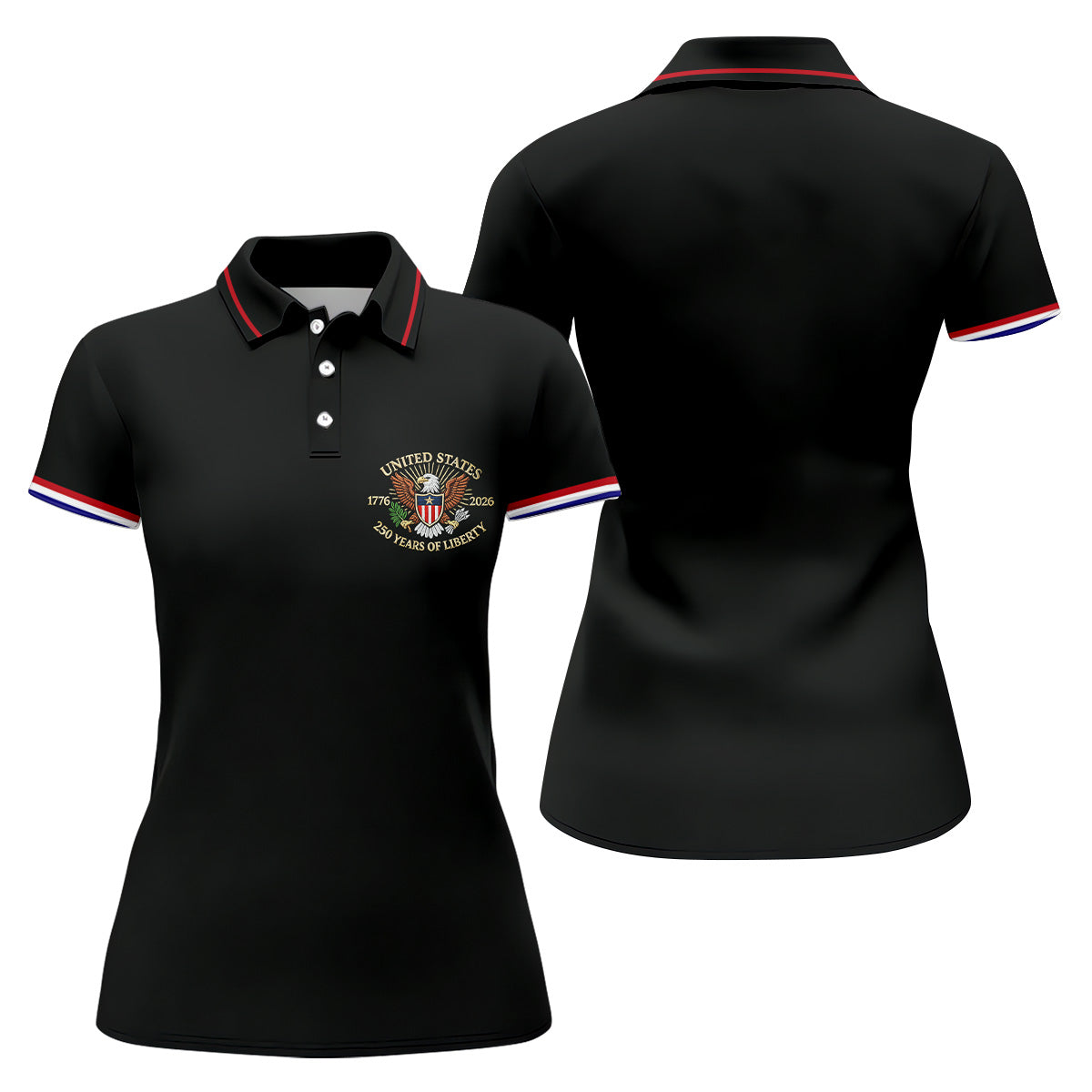 America Bald Eagle 250 Years Of Liberty Patriotic 4th Of July Golf Shirt, Golf Shirt For Women