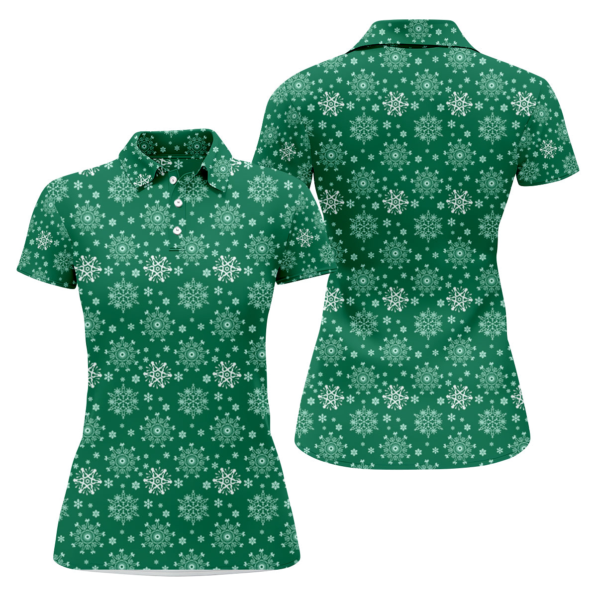 Dirty Funny Adult Humor Snowflakes Green Golf Shirt, Fun Women's Golf Shirts, Christmas Golf Shirt, Ladies Golf Shirts