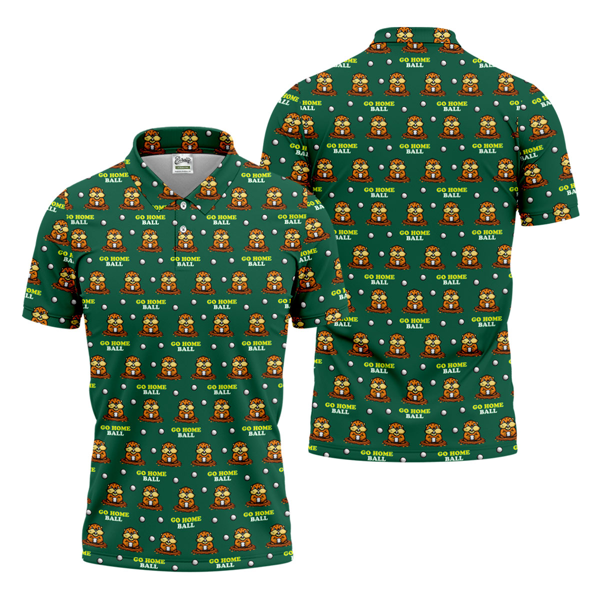 Go Home Ball Funny Groundhog Men's Golf Polo ShirtShirts For Men, Polo Shirt Men