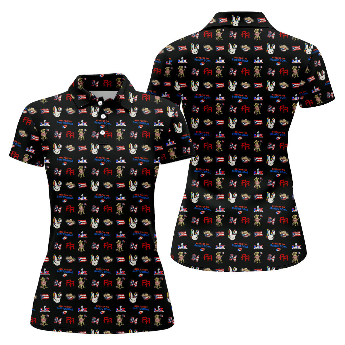 Here For The Benito Bowl Football Theme Black Polo Shirt Womens, American Football League Gift Ideas For Football Fans