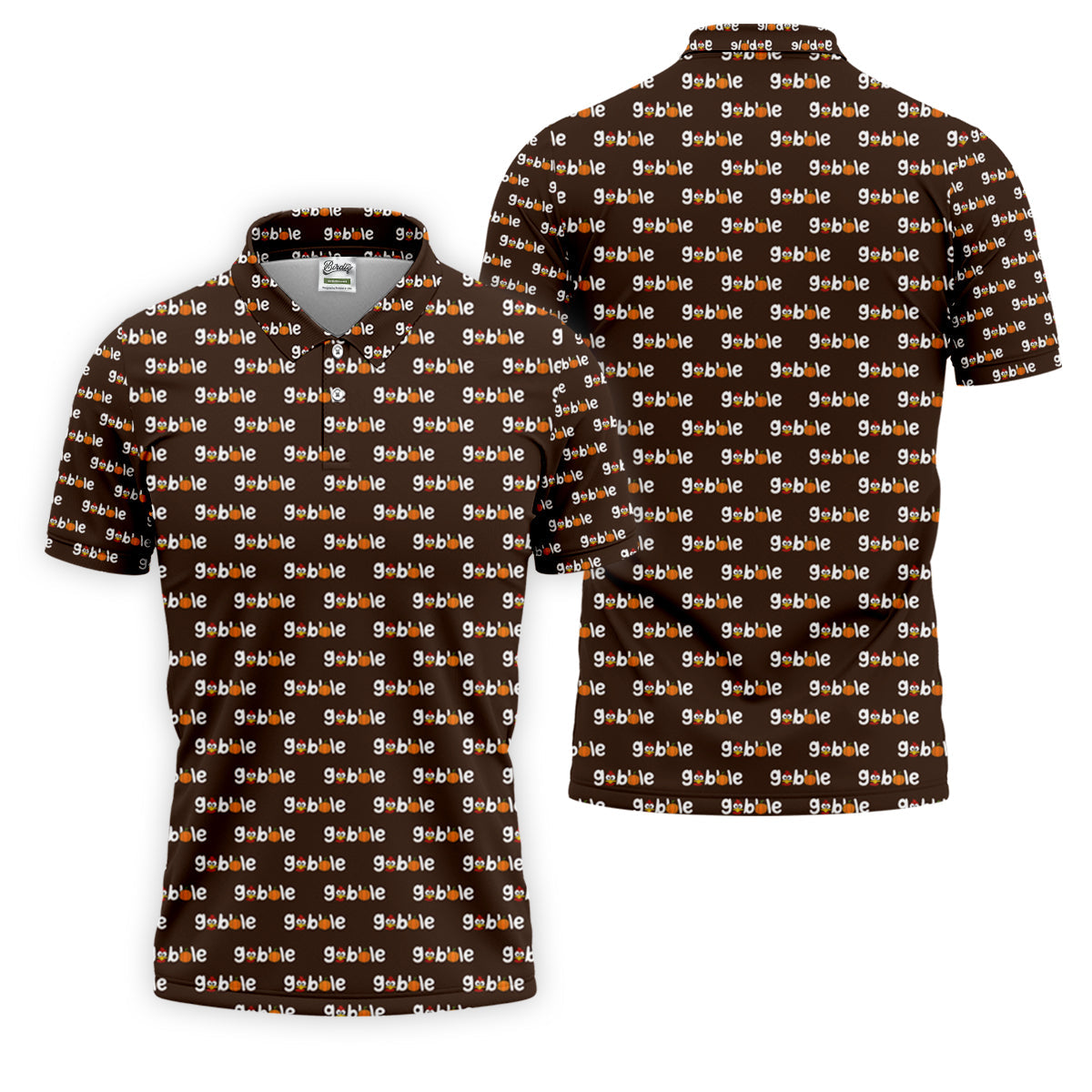 Gobble Turkey Thanksgiving Holiday Fun Golf Shirts For Men, Polo Shirt Men, Golf Gift For Men