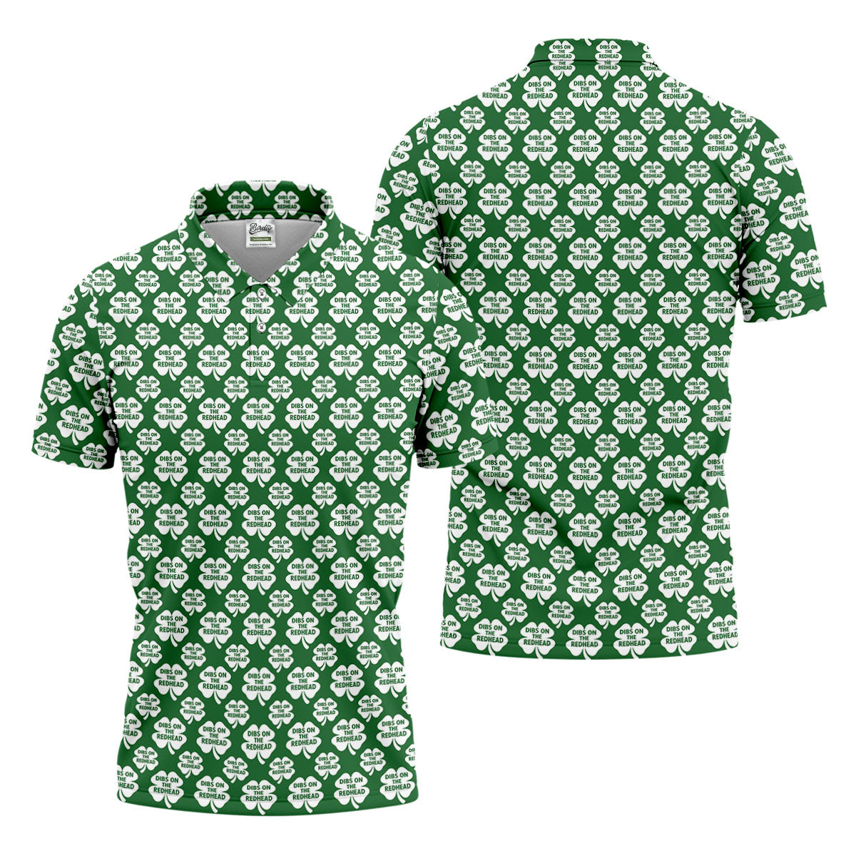 Dibs On The Redhead Lucky Four Leaf Clover St Patrick's Day Golf Shirt, Polo ShirtFor Men, Golf Shirts For Men