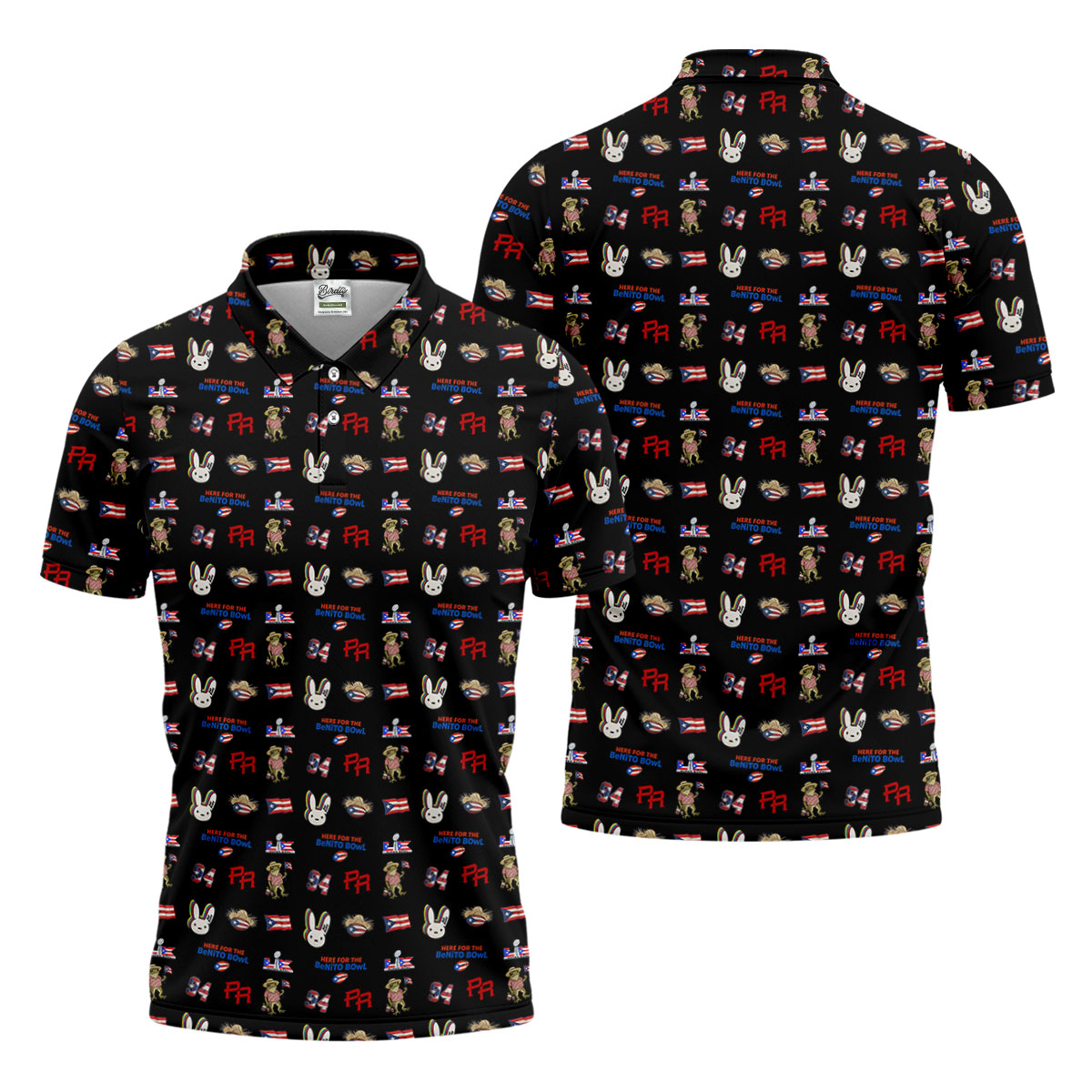 Here For The Benito Bowl Football Theme Black Men Polo, American Football League Gift Ideas For Football Fans
