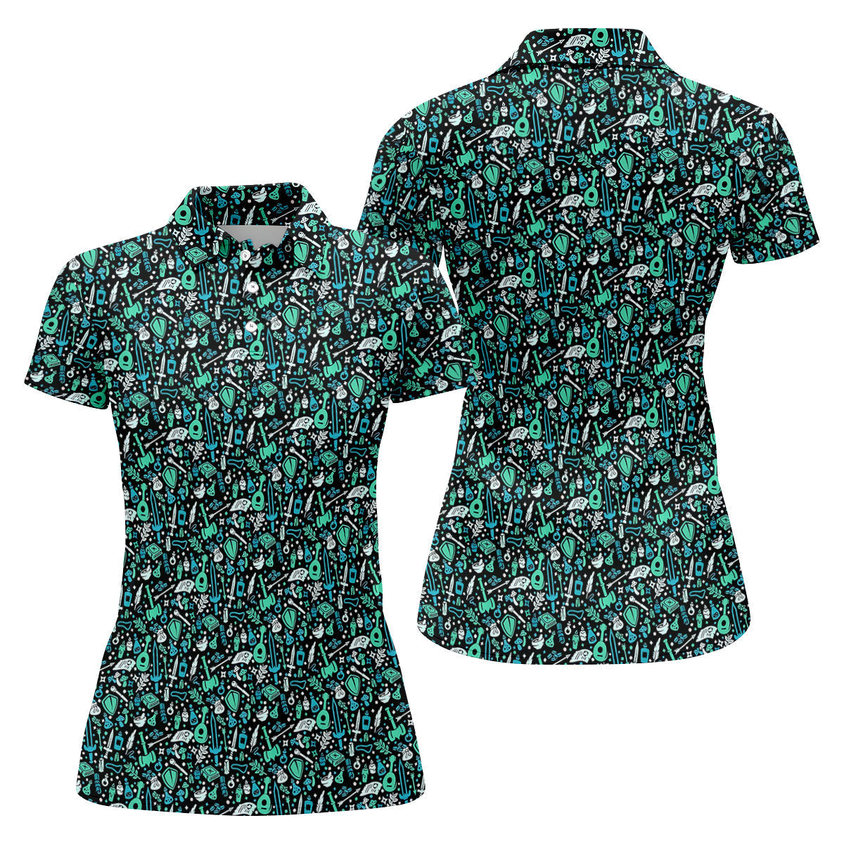 Mystic Items Dragon Game Women's Golf Tops, Women's Polo Shirt, Ladies Golf Shirts