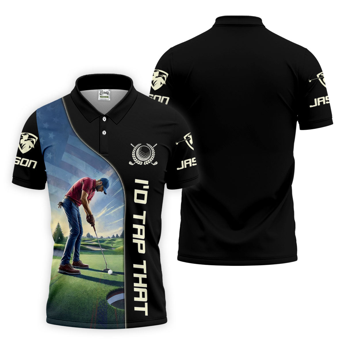 I'd Tap That 250th Anniversary Patriotic Golf Shirt, 4th Of July Golf Shirts For Men
